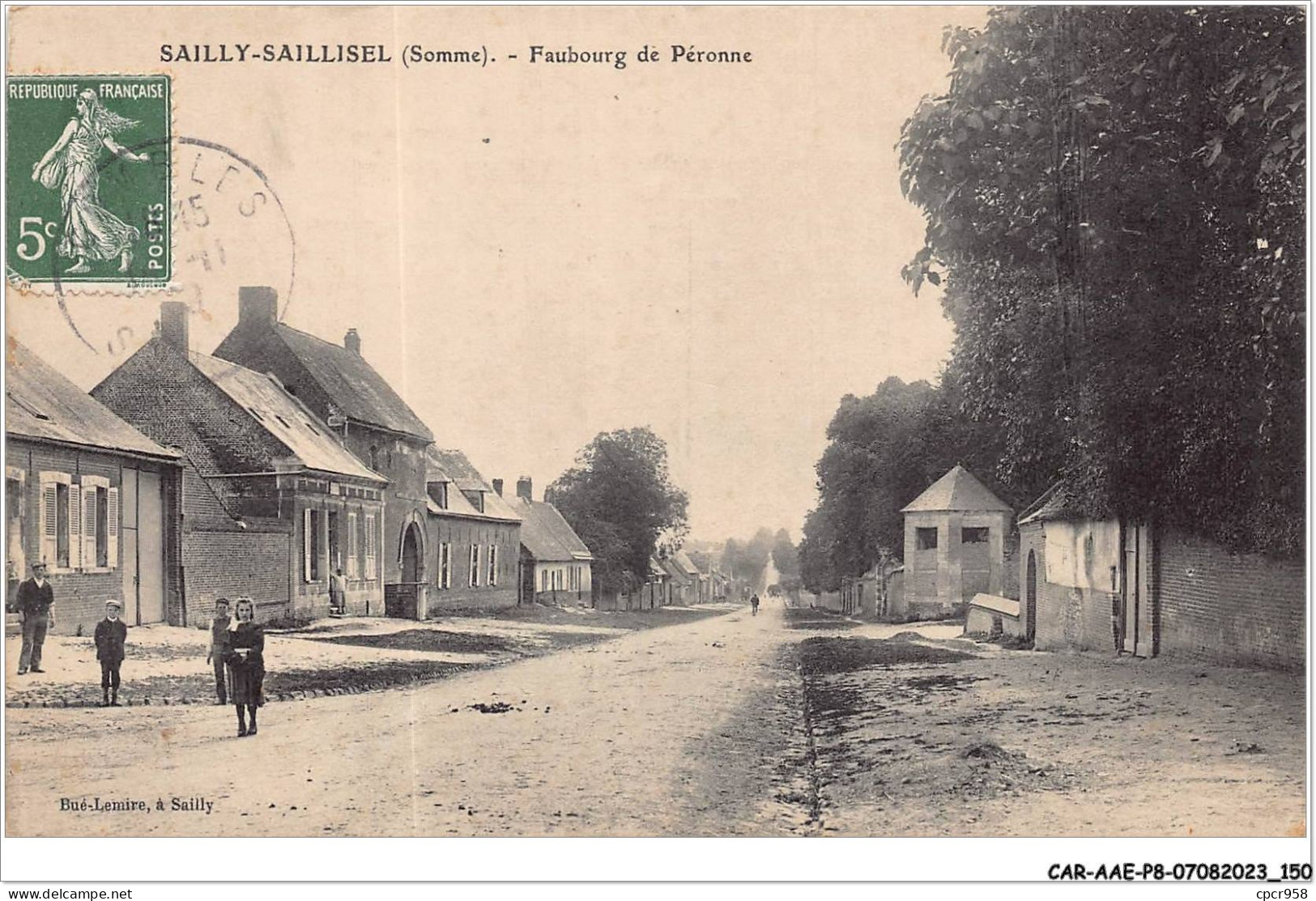 CAR-AAEP8-80-0802 - SAILLY-SAILLISEL - Faubourg De Peronne - Autres & Non Classés