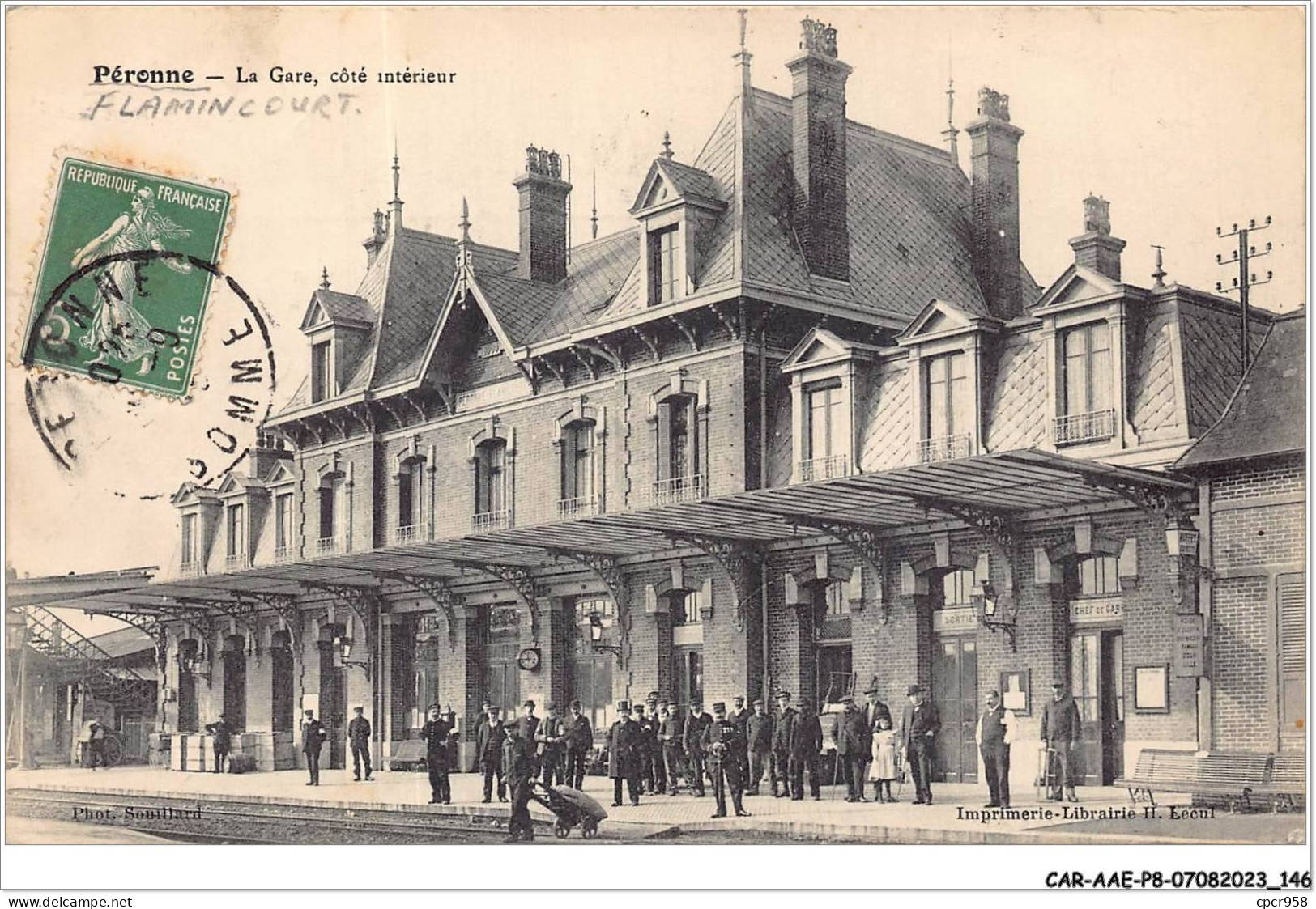 CAR-AAEP8-80-0800 - PERONNE - La Gare - Cote Interieur - Peronne