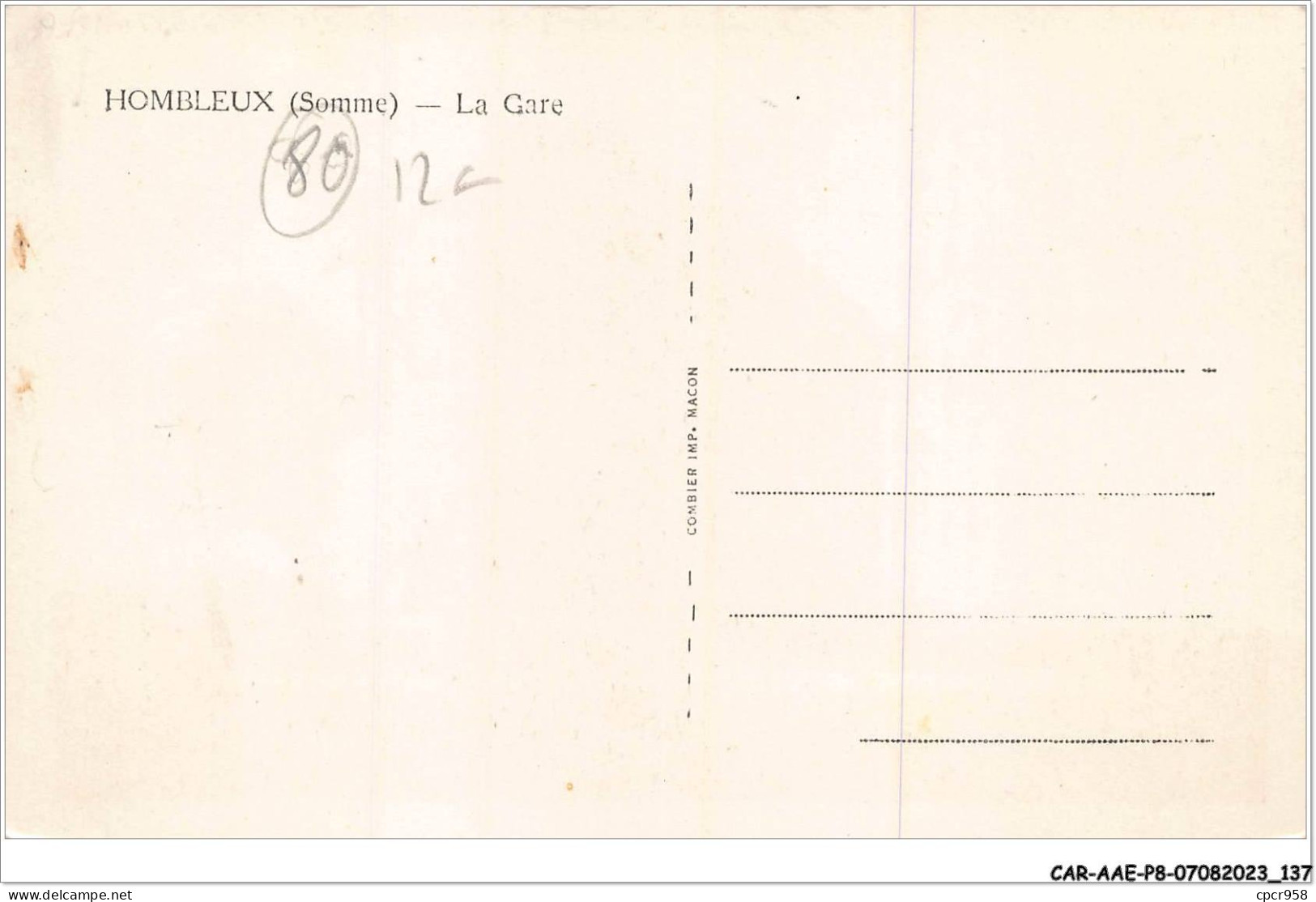 CAR-AAEP8-80-0795 - HOMBLEUX - La Gare - Other & Unclassified