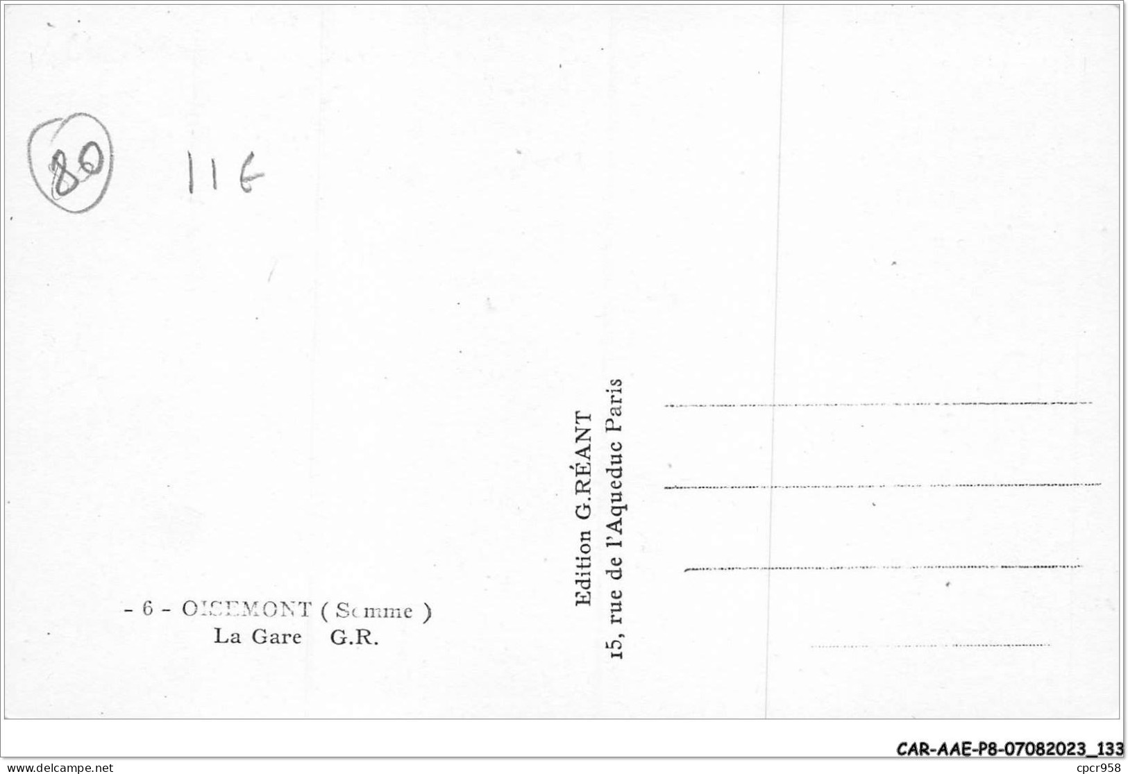 CAR-AAEP8-80-0793 - OISEMONT - La Gare - Oisemont