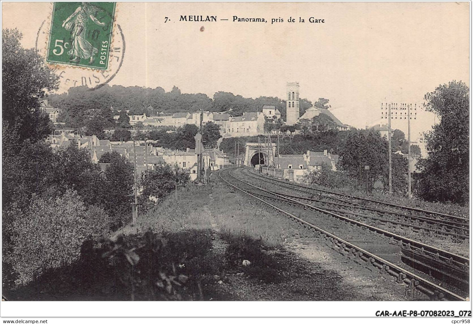 CAR-AAEP8-78-0763 - MEULAN - Panorama, Pris De La Gare - Meulan