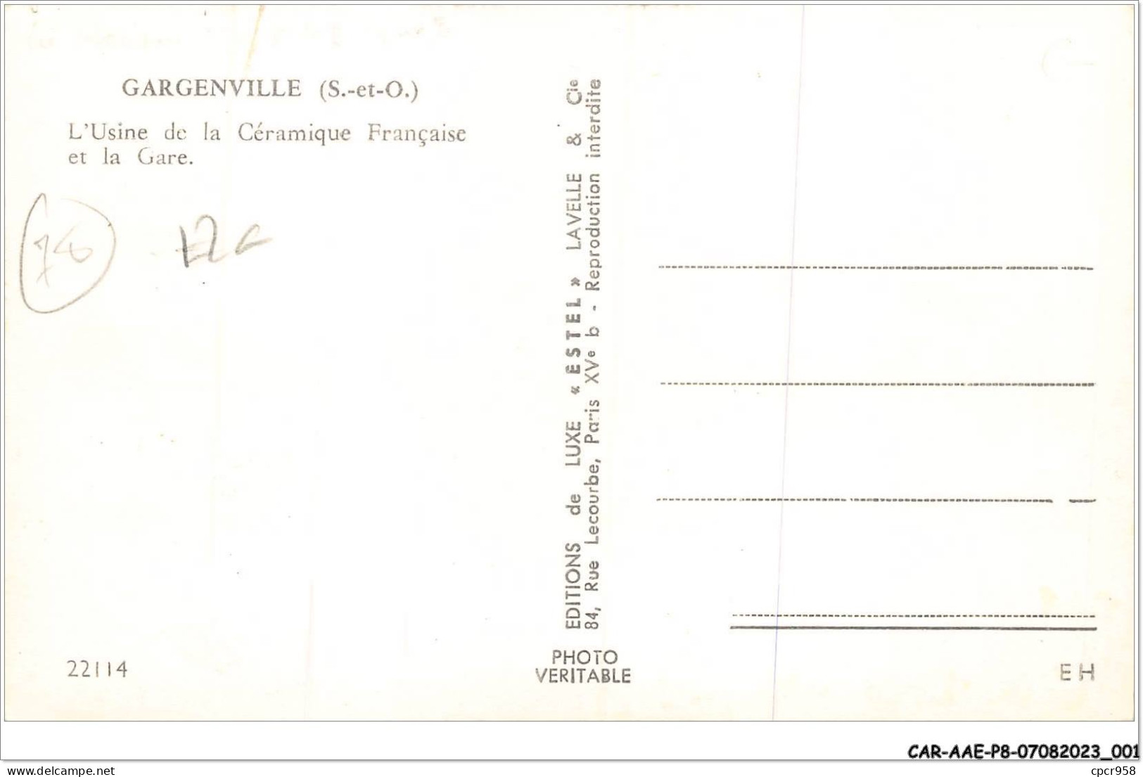 CAR-AAEP8-78-0727 - GARGENVILLE - L'usine Et La Ceramique Francaise Et La Gare - Gargenville