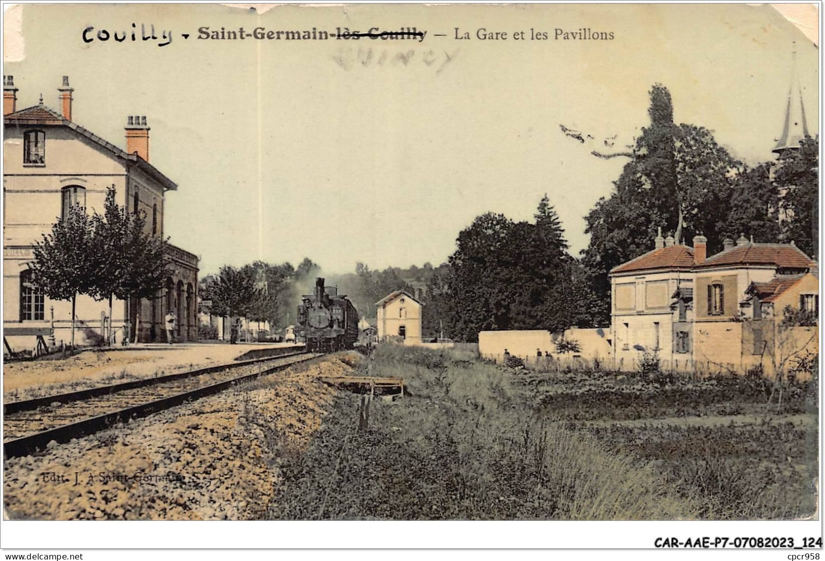 CAR-AAEP7-77-0683 - SAINT-GERMAIN - La Gare Et Les Pavillons - Train - Sonstige & Ohne Zuordnung