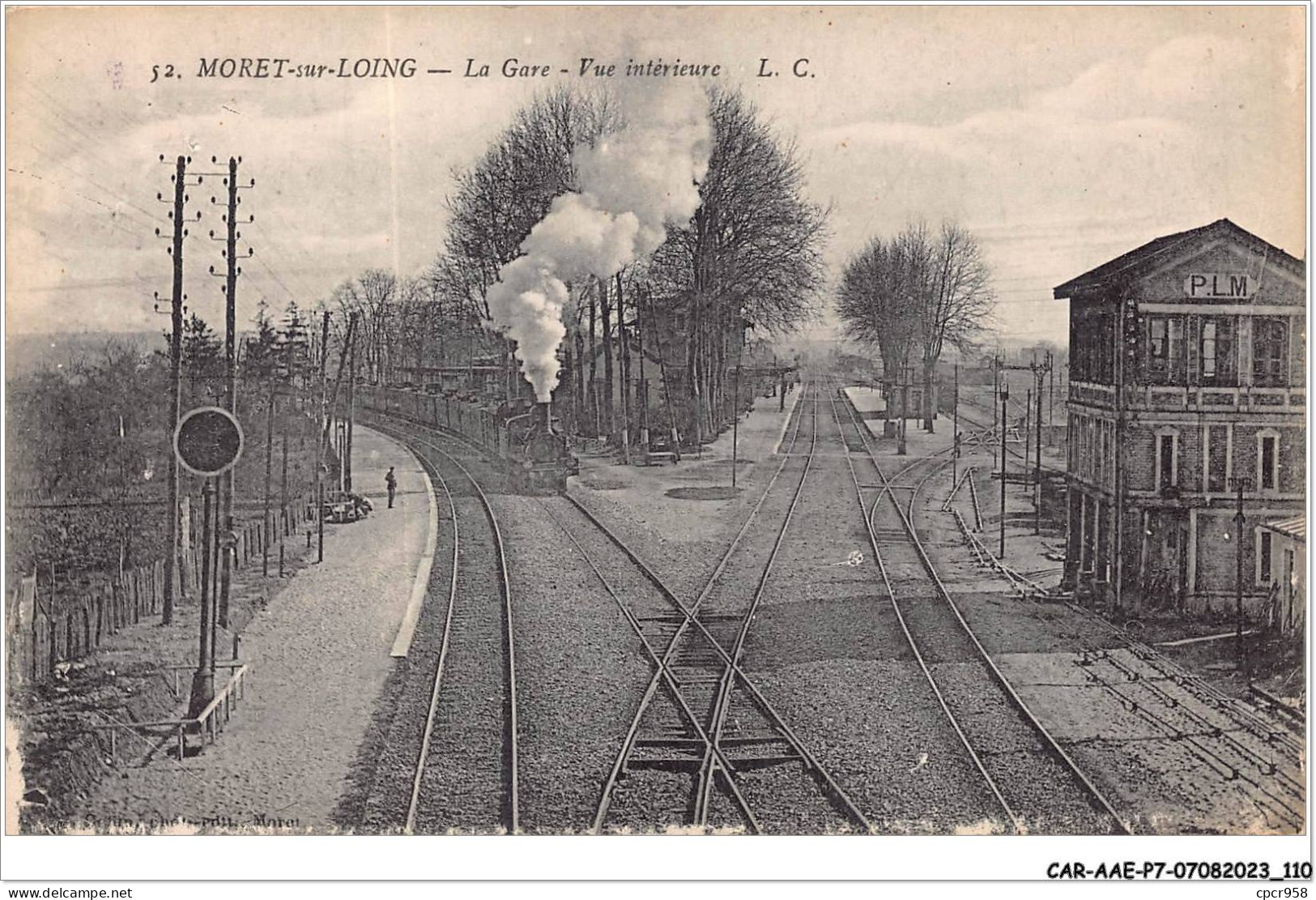 CAR-AAEP7-77-0676 - MORET-SUR-LOING -  La Gare - Vue Interieure - Train - Carte Vendue En L'etat - Moret Sur Loing