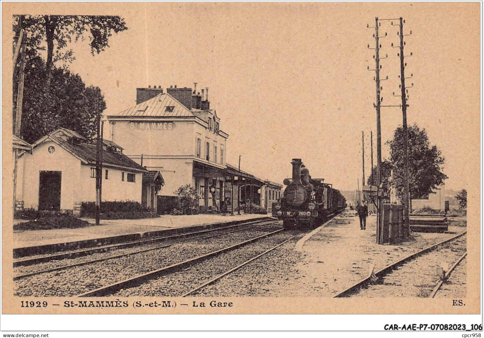 CAR-AAEP7-77-0674 - SAINT-MAMMES -  La Gare - Train - Saint Mammes