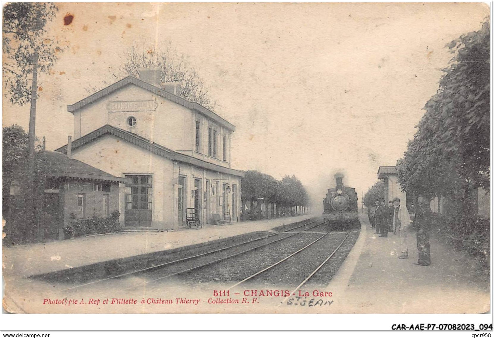 CAR-AAEP7-77-0668 - CHANGIS -  La Gare - Train - Carte Vendue En L'etat - Sonstige & Ohne Zuordnung