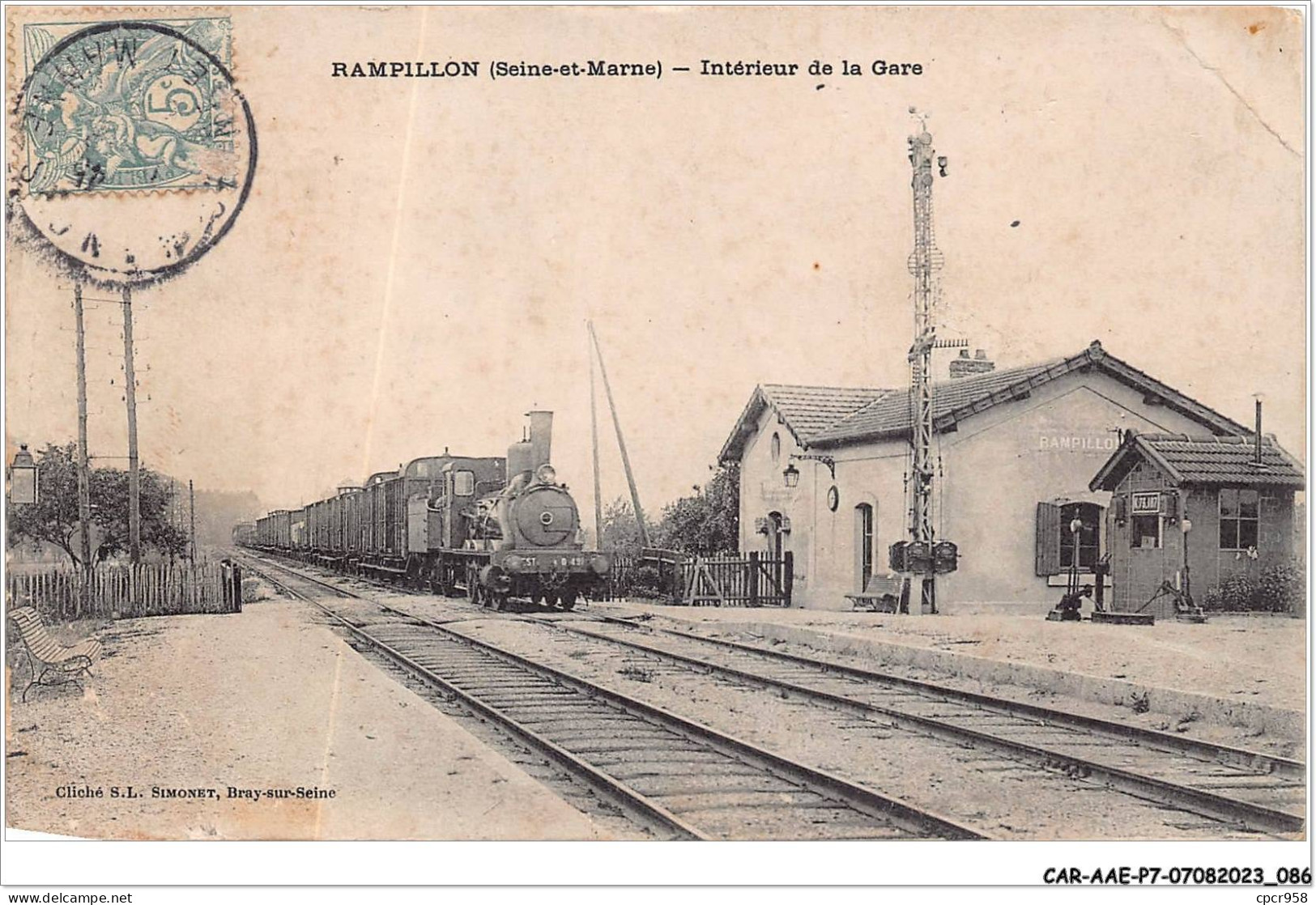 CAR-AAEP7-77-0664 - RAMPILLON - Interieur De La Gare - Train - Carte Vendue En L'etat - Sonstige & Ohne Zuordnung