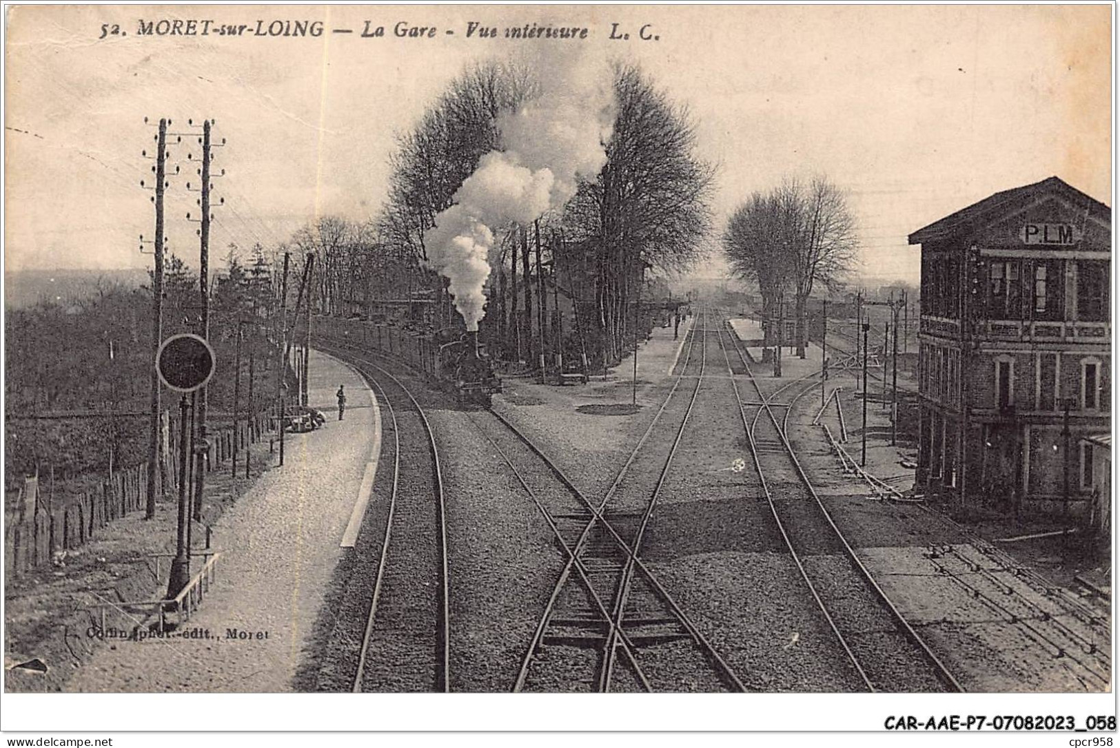 CAR-AAEP7-77-0650 - MORET-SUR-LOING - La Gare - Vue Interieure - Train - Moret Sur Loing