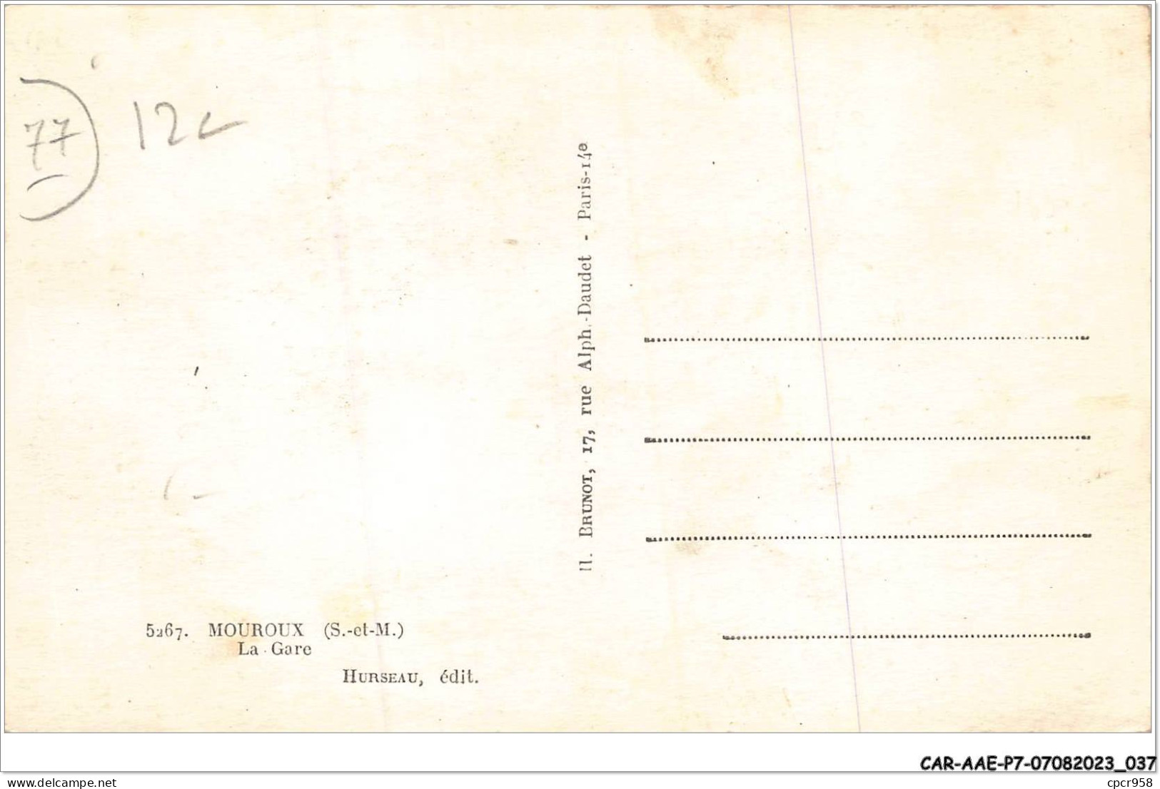 CAR-AAEP7-77-0639 - MOUROUX - La Gare - Sonstige & Ohne Zuordnung