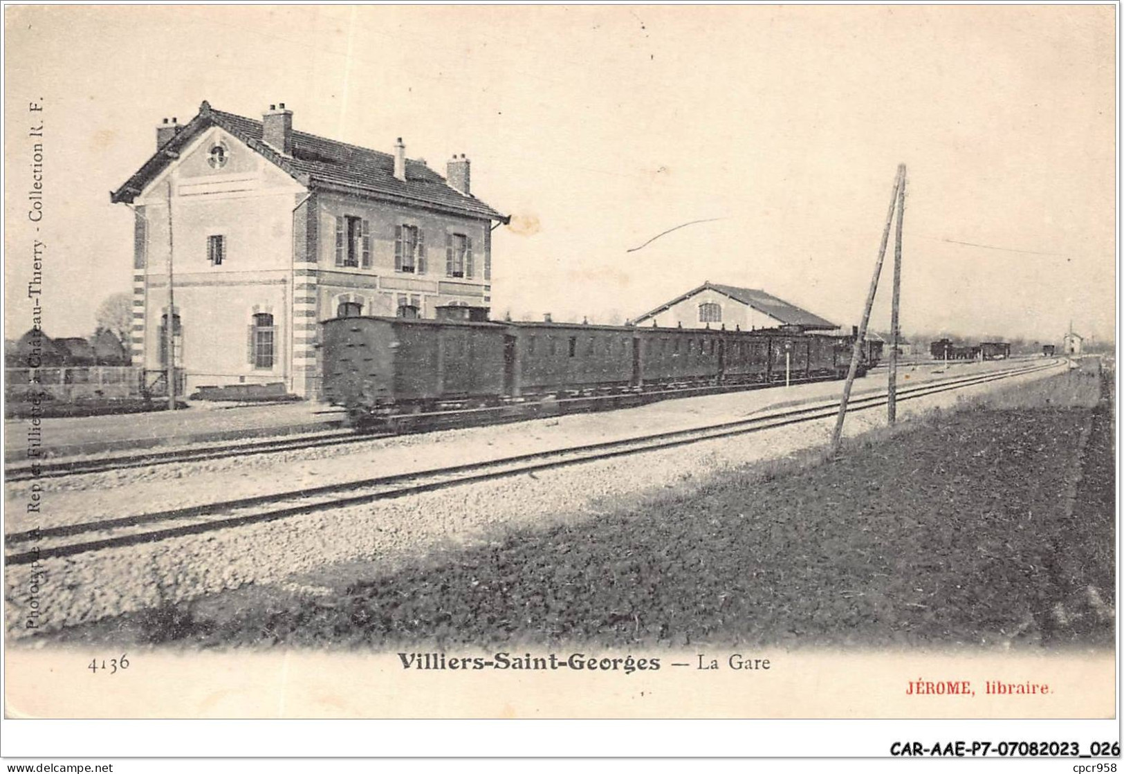 CAR-AAEP7-77-0634 - VILLIERS-SAINT-GEORGES - La Gare - Train - Villiers Saint Georges