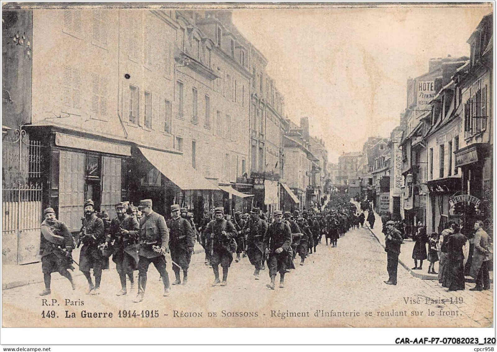 CAR-AAFP7-75-0617 - La Guerre 1914-1915 - Région De SOISSONS - Régiment D'infanterie Se Rendant Sur Le Front - Other & Unclassified