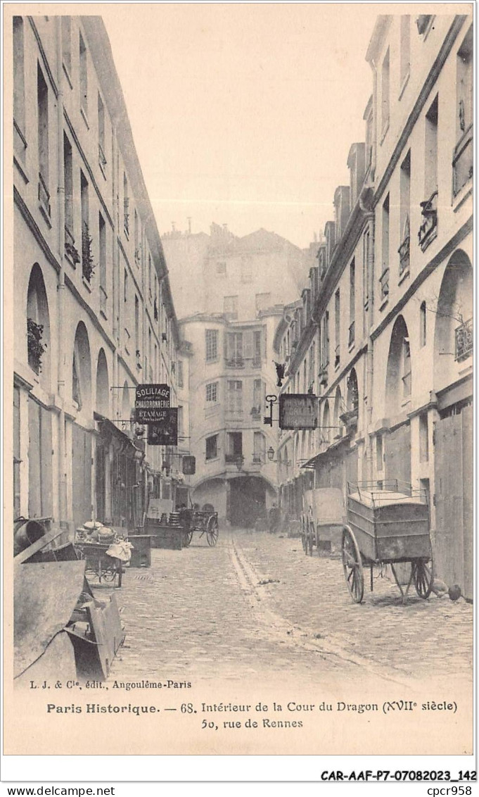 CAR-AAFP7-75-0628 - PARIS VI - Intérieur De La Cour Du Dragon - Rue De Rennes - Distrito: 06