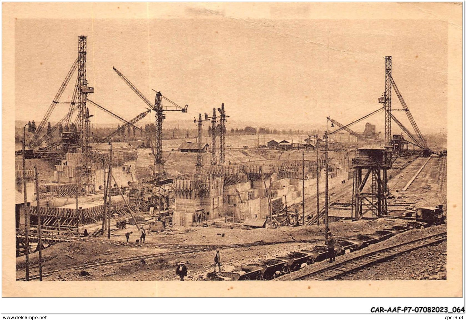 CAR-AAFP7-67-0589 - Chantiers De Kembs - Ecluses - Vue D'amont - Juillet 1930 - Andere & Zonder Classificatie