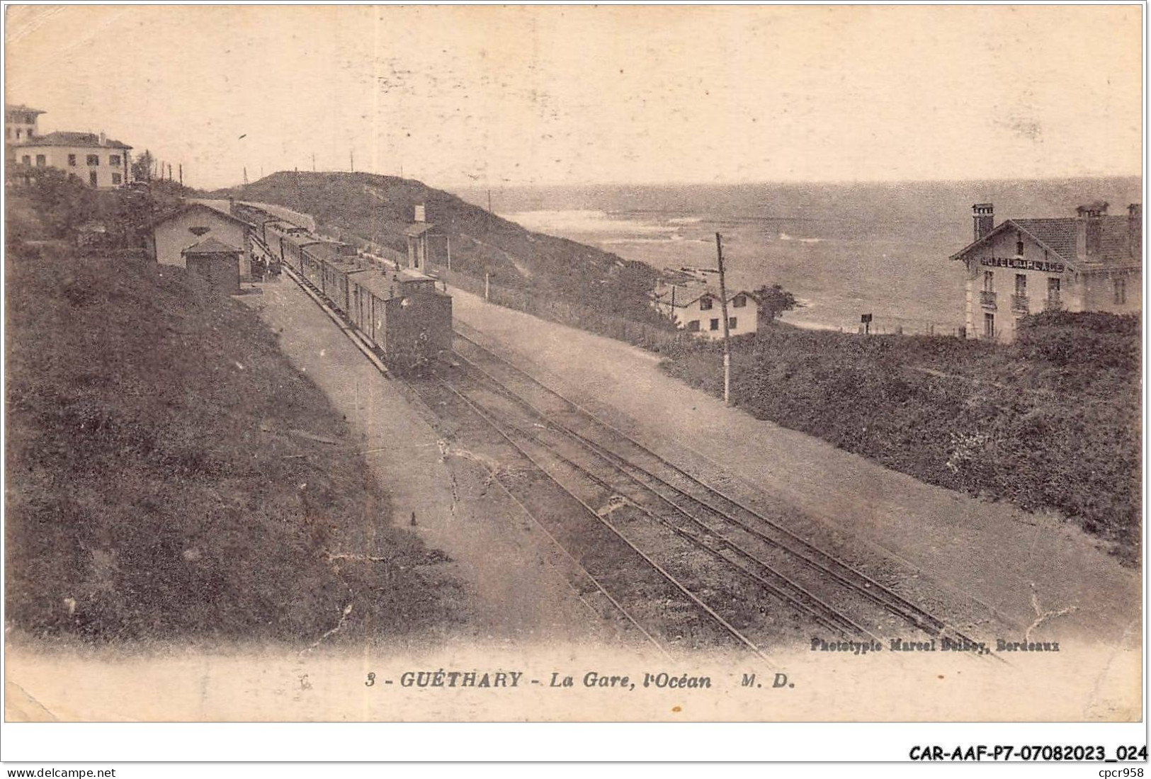 CAR-AAFP7-64-0569 - GUETHARY - La Gare - L'océan - Guethary