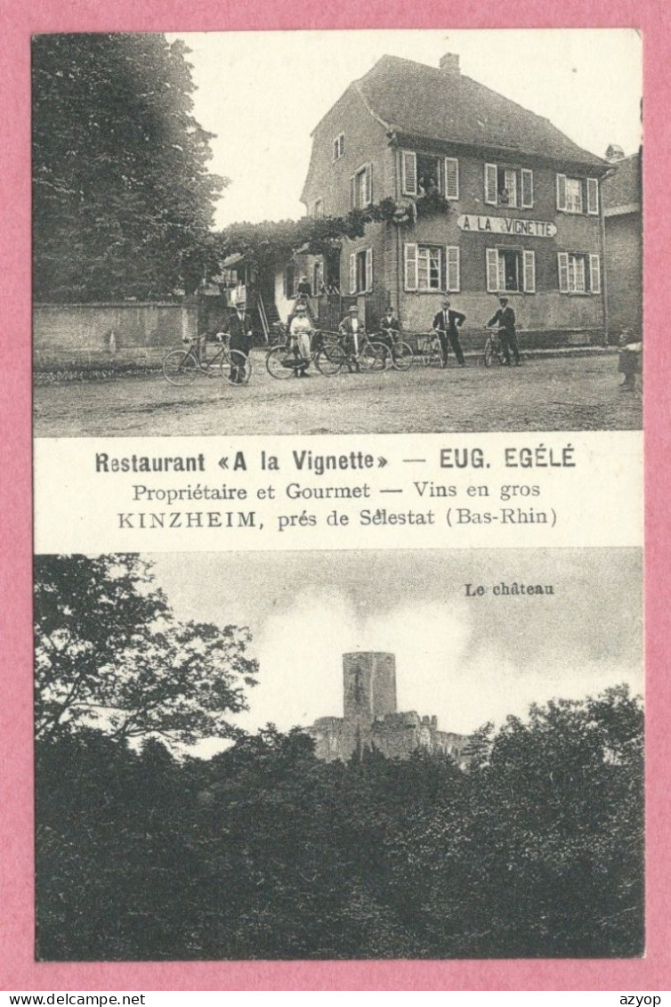 67 - KINTZHEIM - Restaurant à La Vignette - Eugène EGELE - Vins En Gros - Guerre 39/45 - Autres & Non Classés