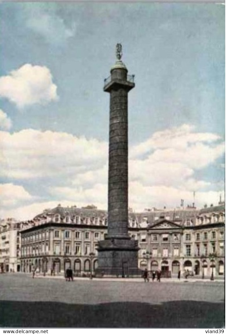 PARIS. -  Place Et Colonne Vendôme.     Non Circulée - Squares