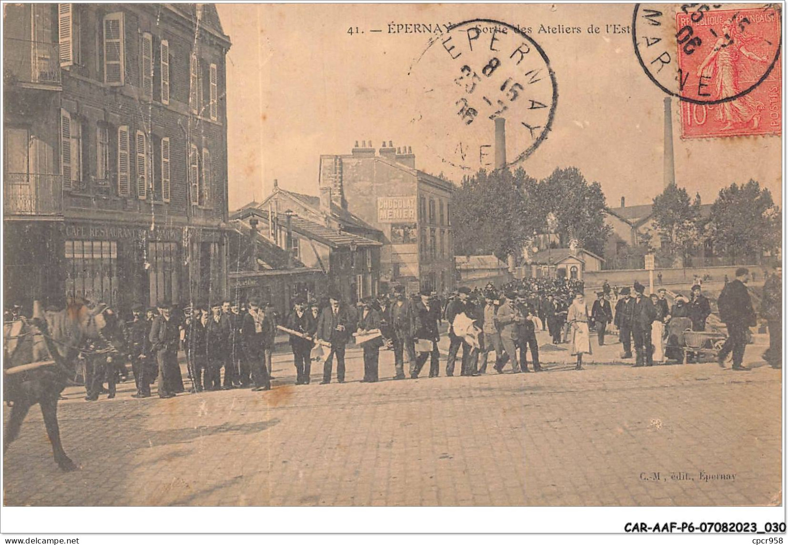 CAR-AAFP6-51-0474 - EPERNAY - Sortie Des Ateliers De L'est - Esternay