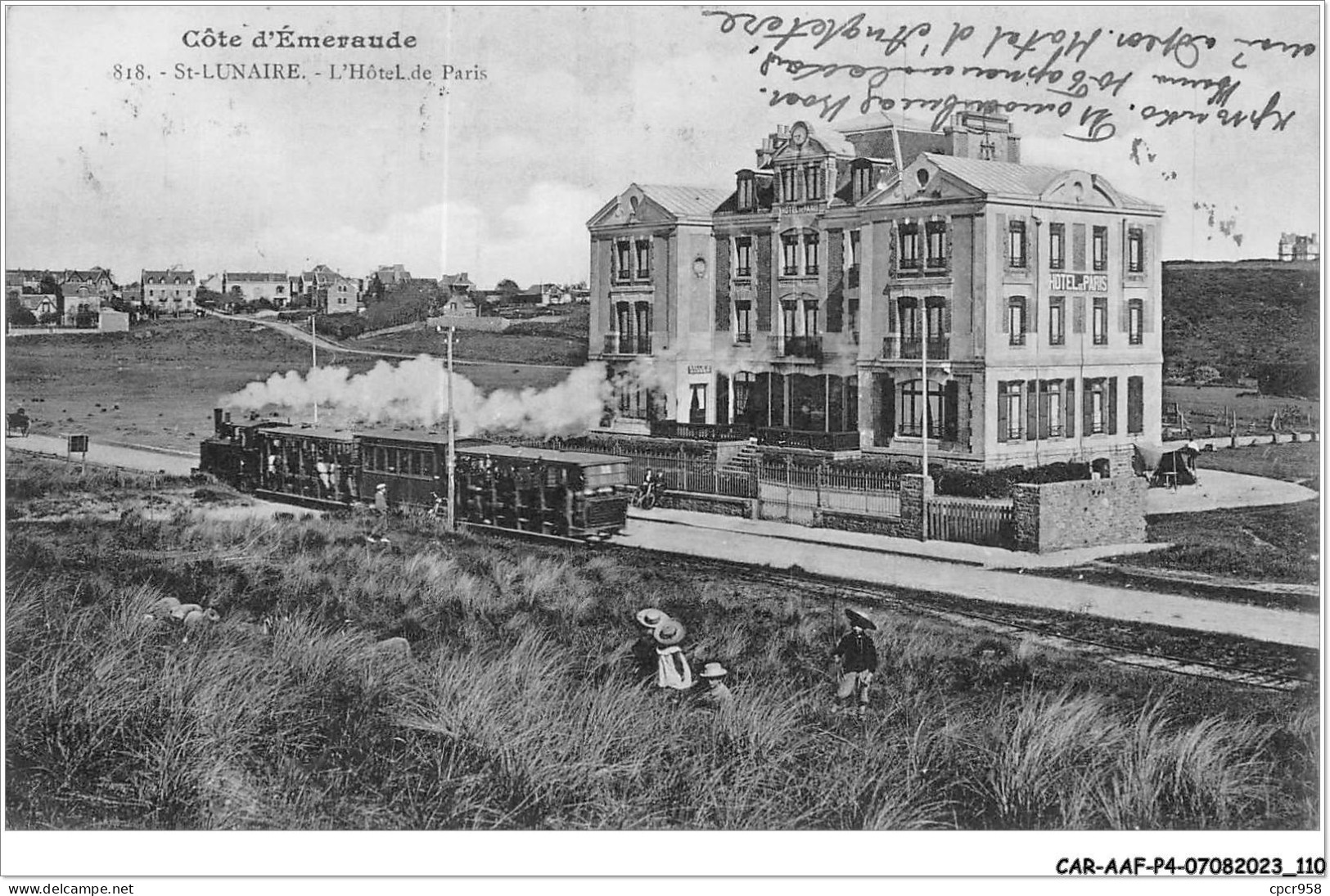 CAR-AAFP4-35-0330 - SAINT-LUNAIRE - L'hôtel De Paris - Train - Saint-Lunaire