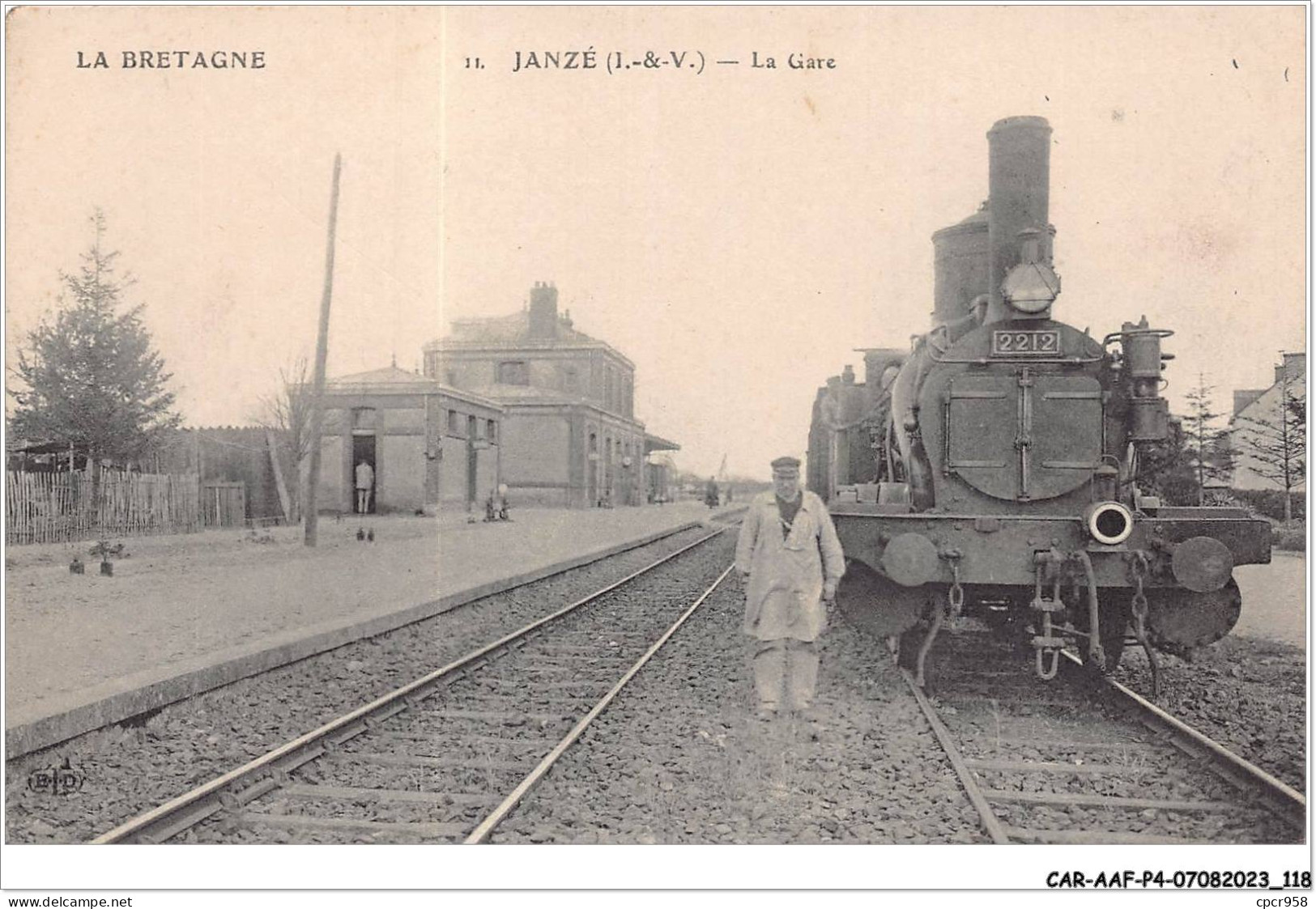 CAR-AAFP4-35-0334 - JANZE - La Gare - Train - Other & Unclassified