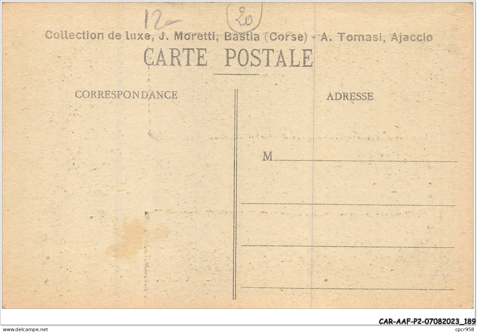 CAR-AAFP2-20-0188 - Type Corse - Fileuse - Sonstige & Ohne Zuordnung