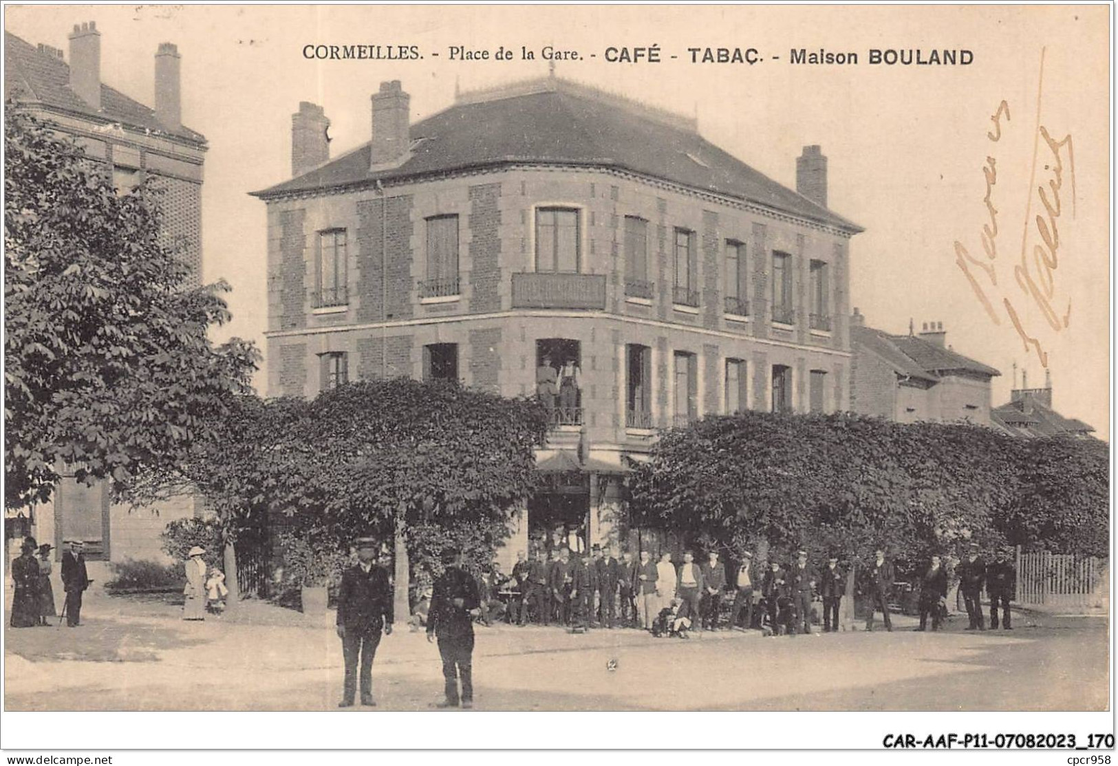 CAR-AAFP11-95-1016 - CORMEILLES - Place De La Gare - Café - Tabac - Maison Bouland - Cormeilles En Parisis