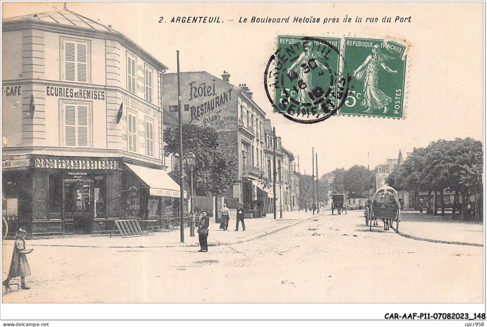 CAR-AAFP11-95-1005 - ARGENTEUIL - Le Boulevard Heloise Près De La Rue Du Port - Hotel, Ecurie Et Remises - Argenteuil