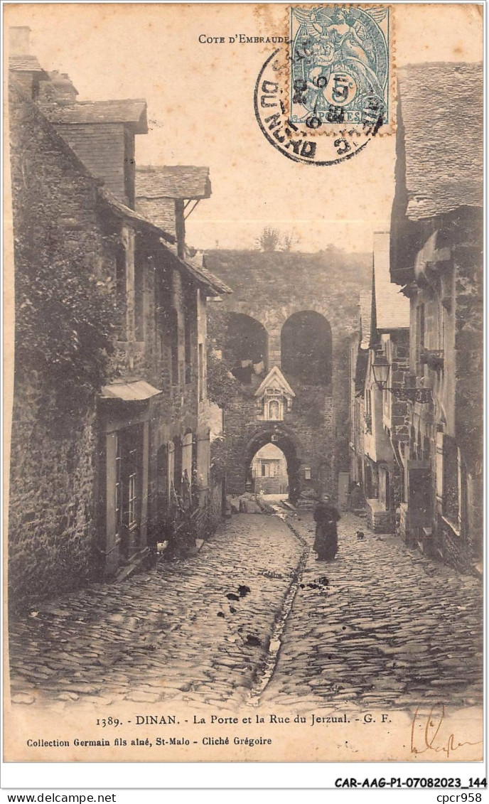 CAR-AAGP1-22-0073 - DINAN - La Porte Et La Rue Du Jerzual  - Dinan