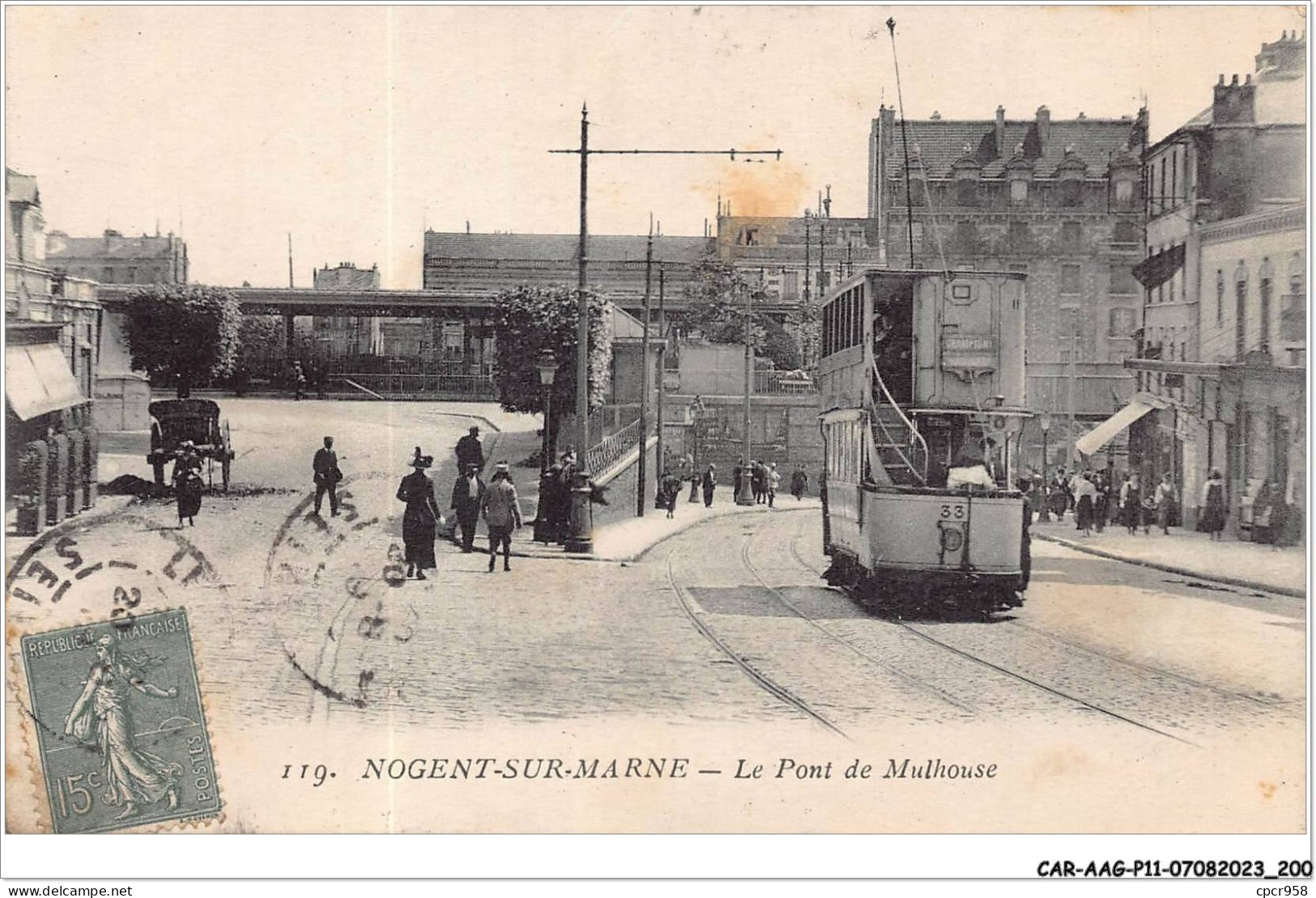 CAR-AAGP11-94-1097 - NOGENT-SUR-MARNE - Le Pont De Mulhouse - Tramway - Nogent Sur Marne