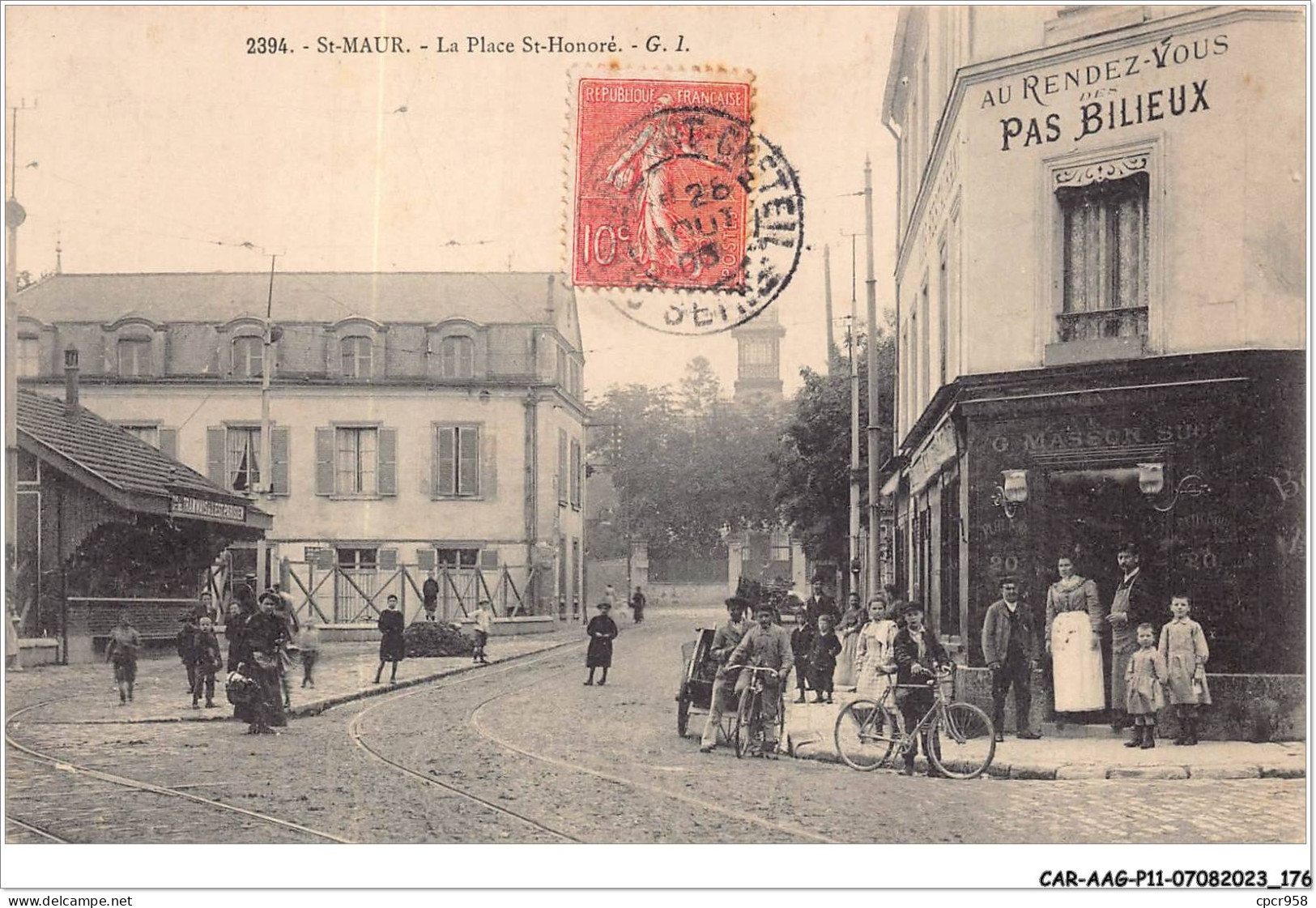 CAR-AAGP11-94-1085 - SAINT MAUR - La Place Saint-Honoré - Cafe Au Rendez-vous Des Pas Bilieux - Saint Maur Des Fosses
