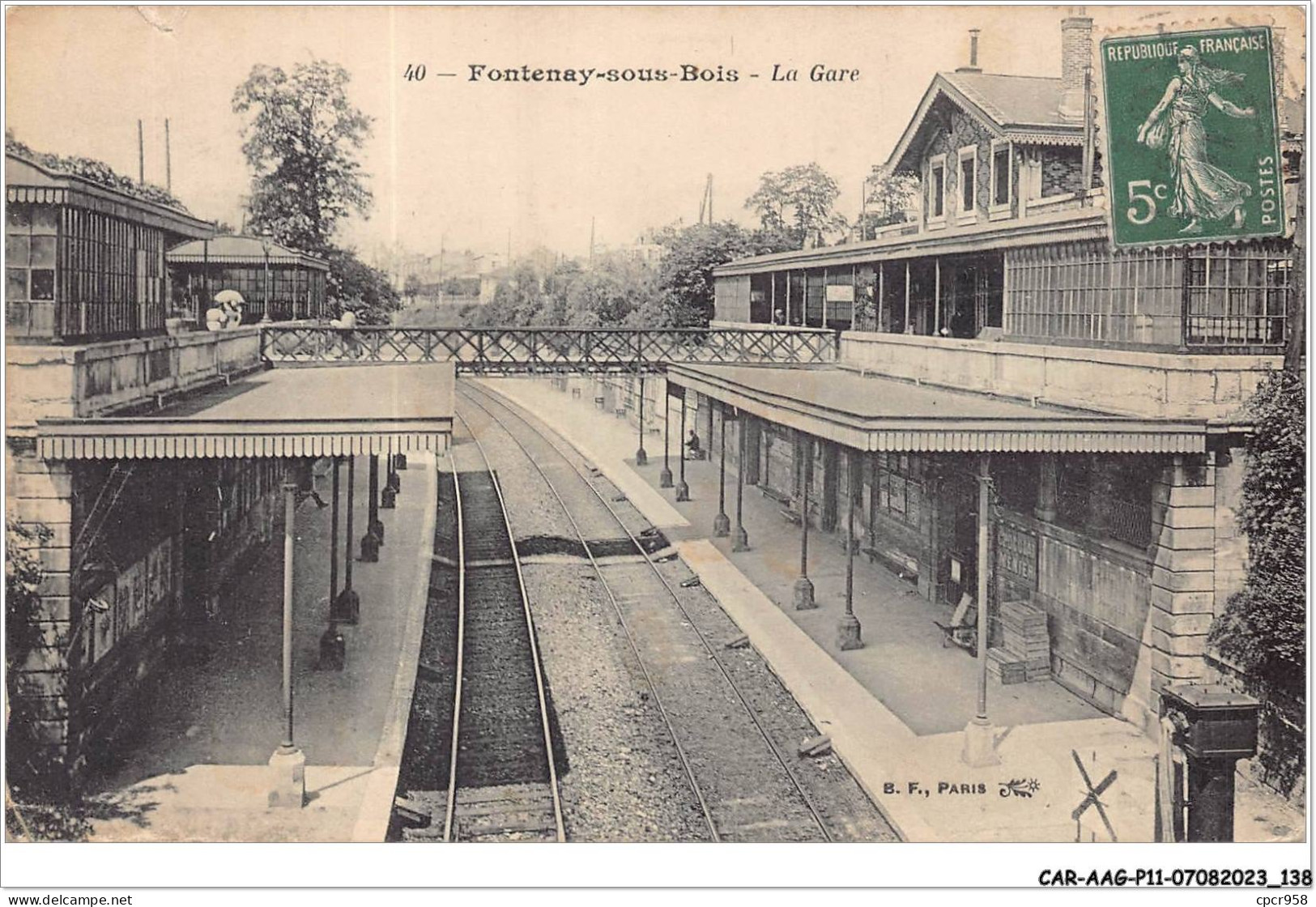 CAR-AAGP11-94-1066 - FONTENAY-SOUS-BOIS - La Gare - Carte Vendue En L'etat - Fontenay Sous Bois