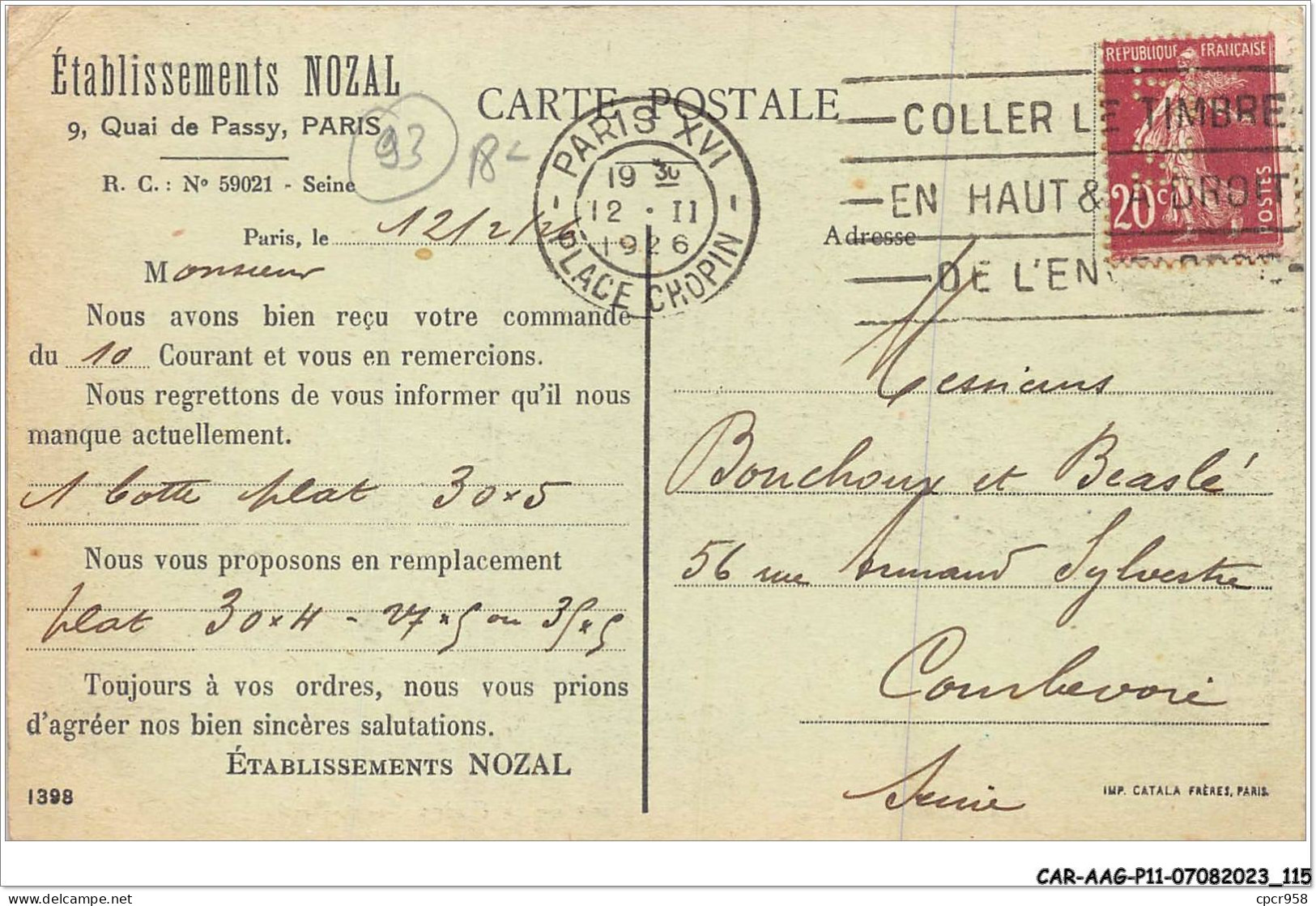 CAR-AAGP11-93-1054 - NOZAL - Magasin De La Plaine Saint-Denis  - Other & Unclassified