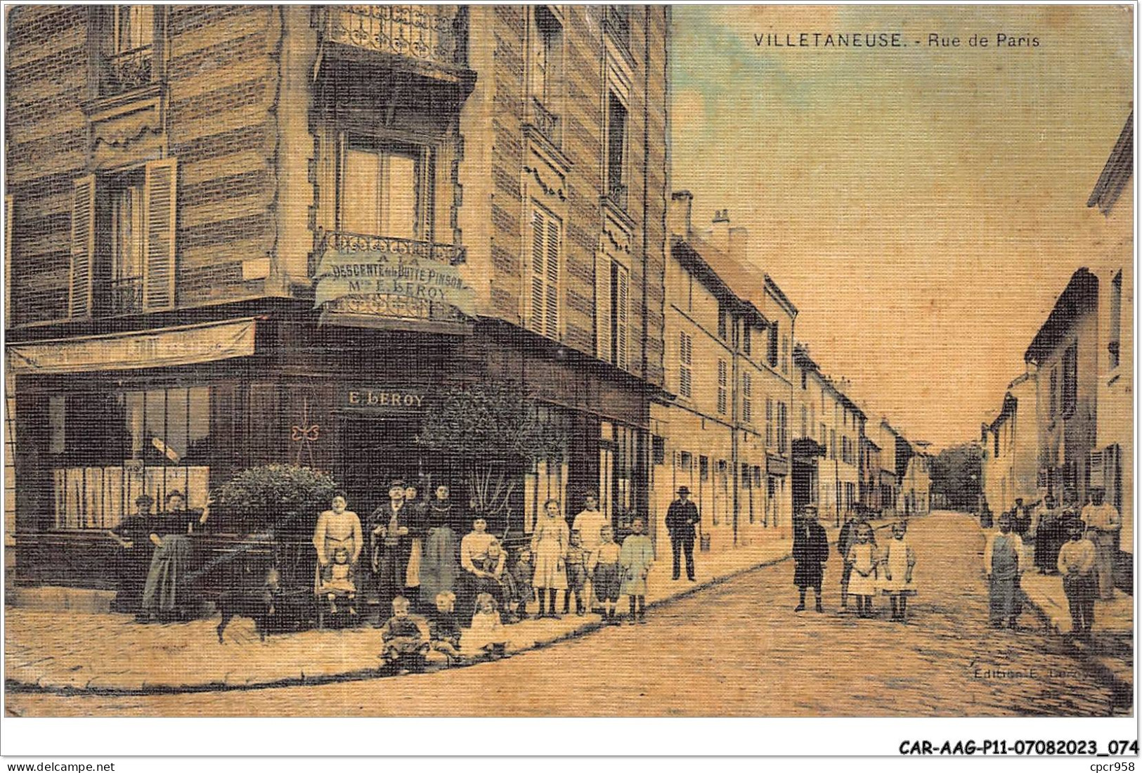 CAR-AAGP11-93-1034 - VILLETANEUSE - Rue De Paris - Hotel E. Leroy - Villetaneuse