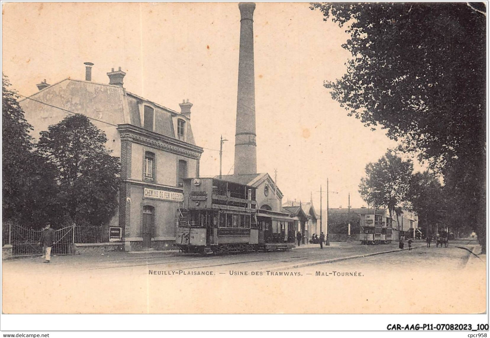 CAR-AAGP11-93-1047 - NEUILLY-PLAISANCE - Usine Des Tramways - Mal Tournée - Neuilly Plaisance