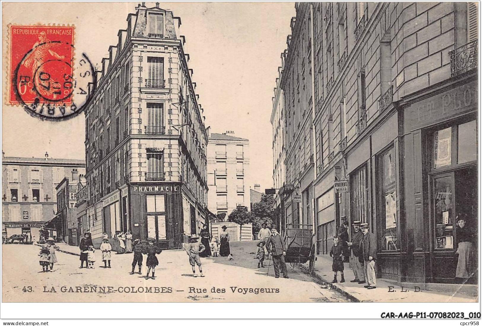 CAR-AAGP11-92-1002 - LA GARENNE-COLOMBES - Rue Des Voyageurs - Pharmacie - La Garenne Colombes