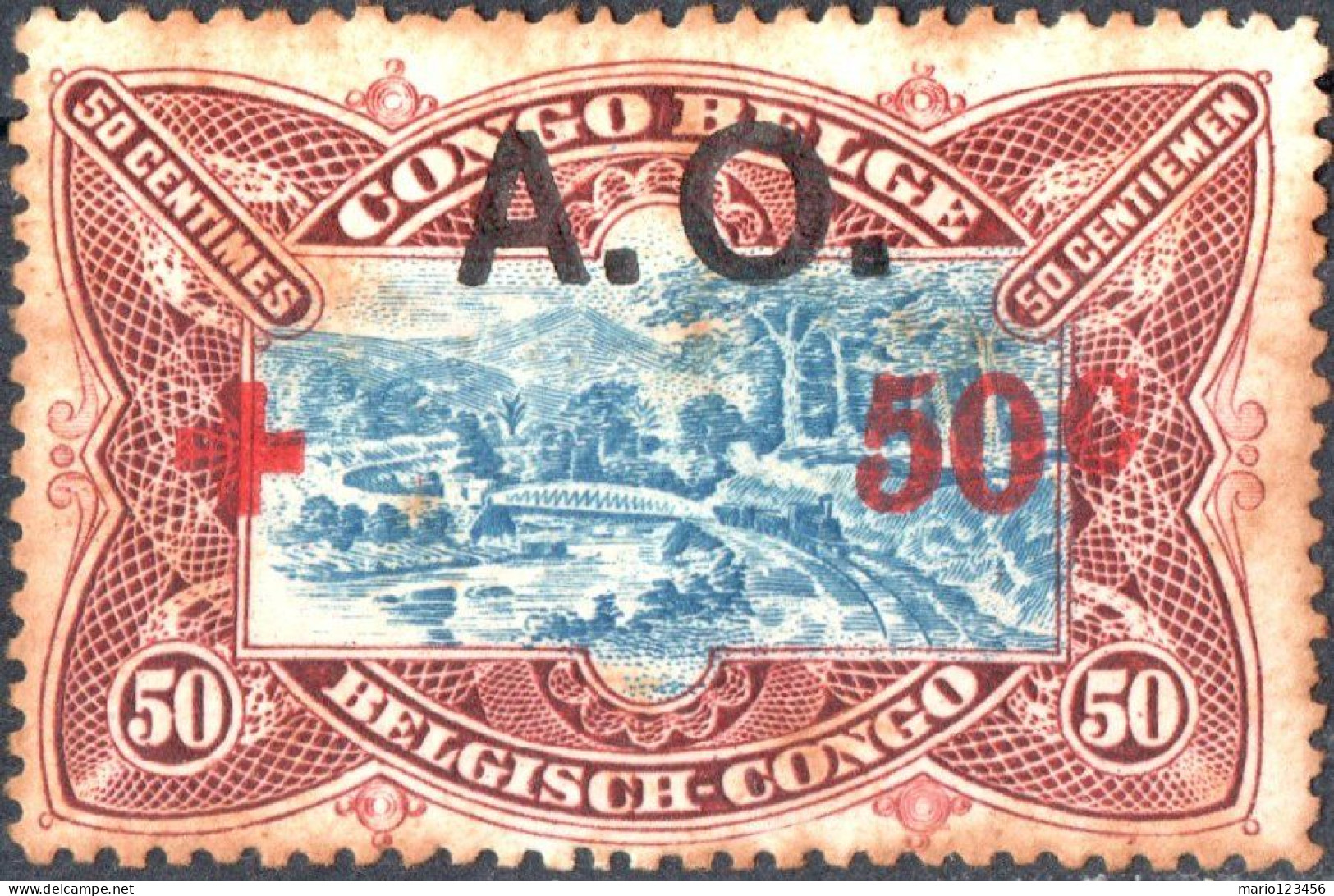 RUANDA-URUNDI, CROCE ROSSA, RED CROSS, 1918, NUOVI (MLH*) Mi:DR-OA OC30, Scott:DR-OA NB6, Yt:RW-U 41 - Unused Stamps