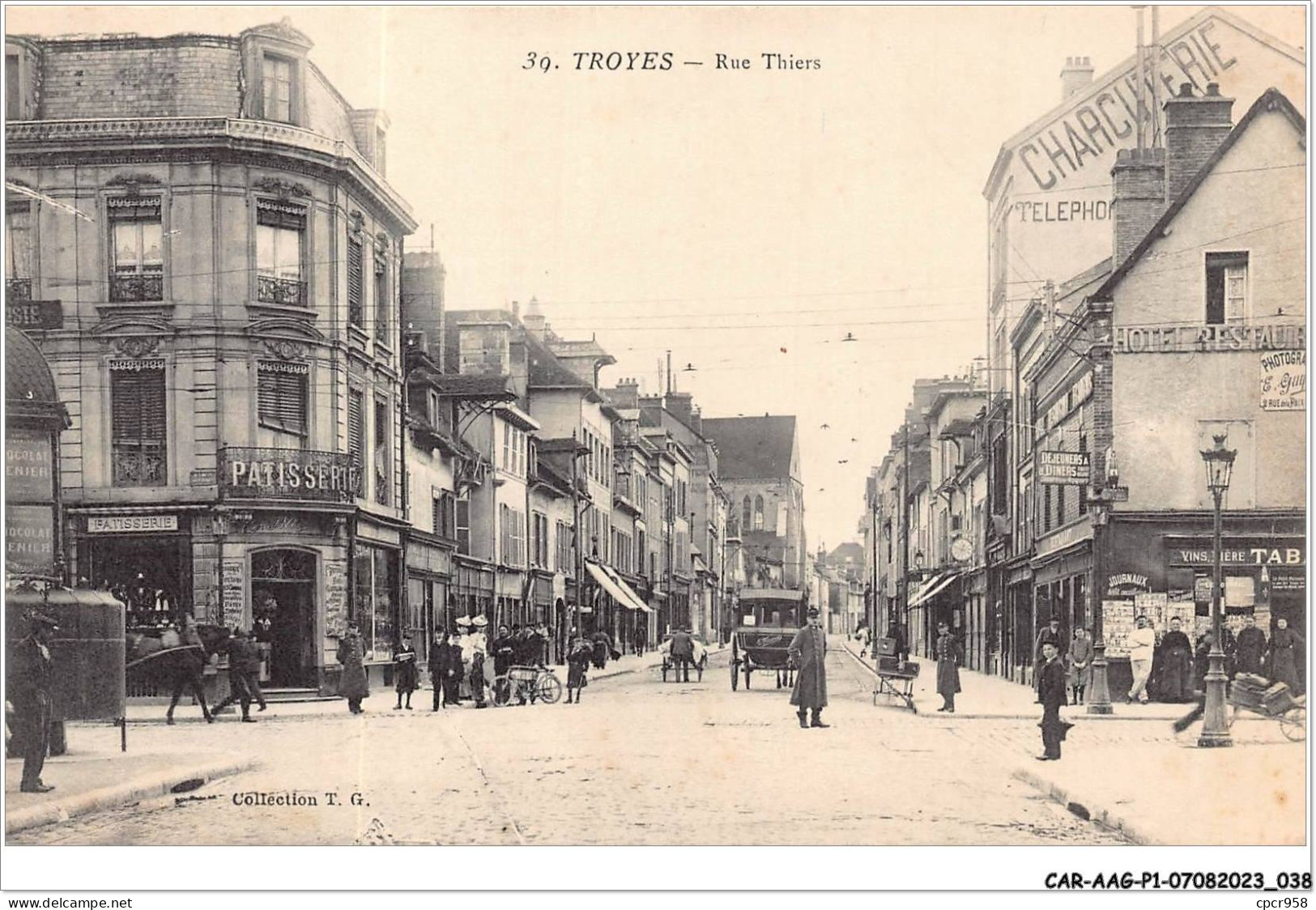 CAR-AAGP1-10-0020 - TROYES - Rue Thiers - Patisserie, Hotel, Commerces - Troyes