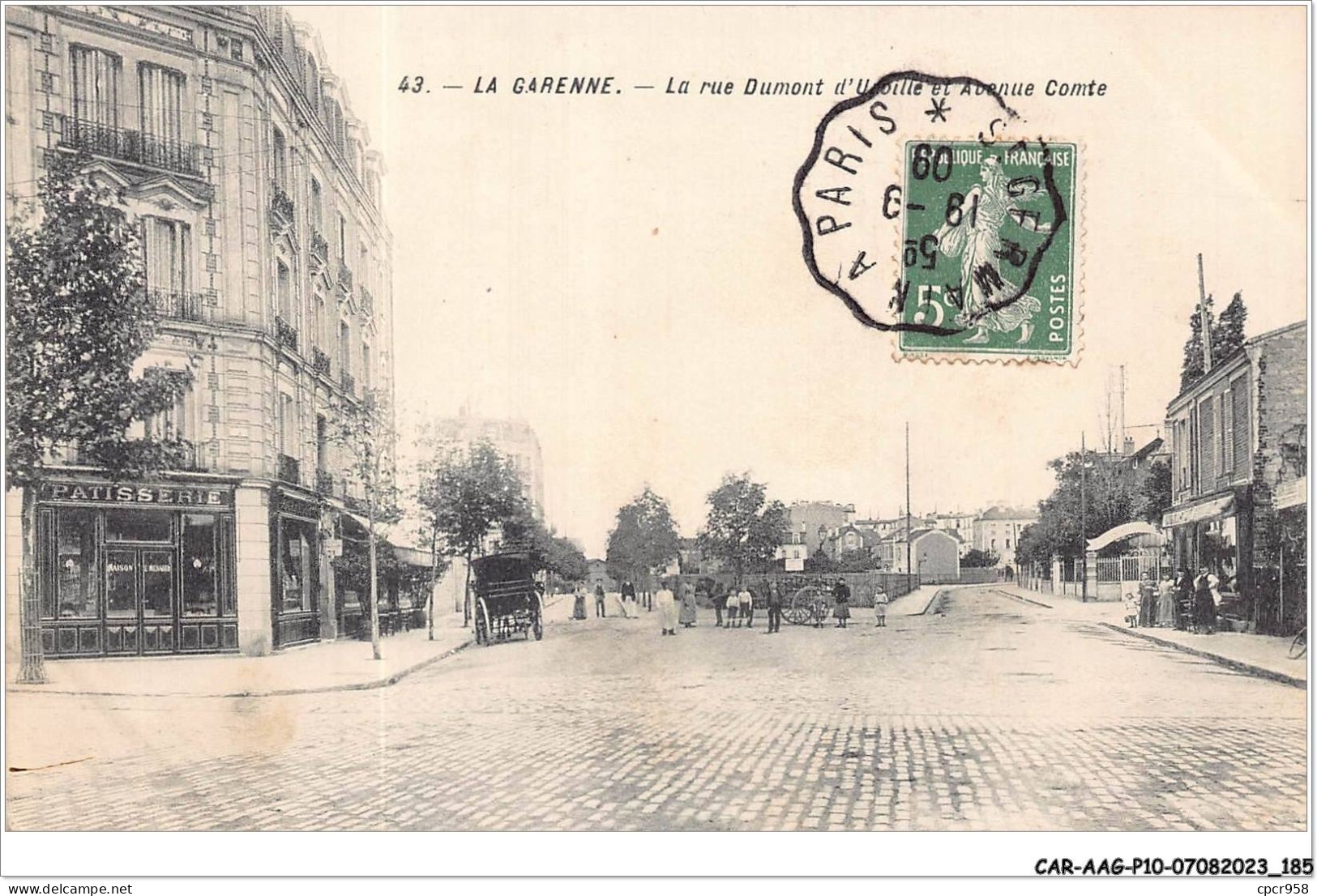 CAR-AAGP10-92-0985 - LA GARENNE - La Rue Dumont D'U.. Et Avenue Comte - La Garenne Colombes