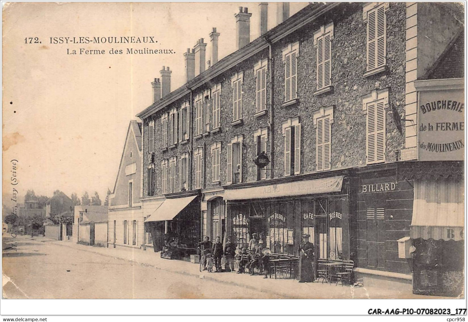 CAR-AAGP10-92-0981 - ISSY-LES-MOULINEAUX - La Ferme Des Moulineaux - Cafe, Boucherie - Carte Vendue En L'etat - Issy Les Moulineaux