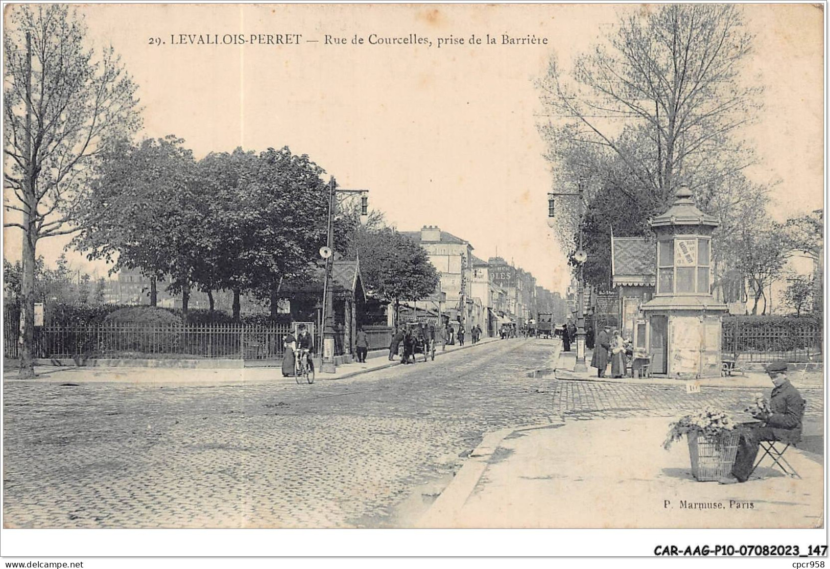 CAR-AAGP10-92-0966 - LEVALLOIS-PERRET - Rue De Courcelles-Prise De La Barriere - Levallois Perret