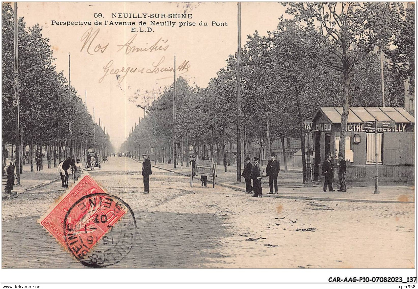 CAR-AAGP10-92-0961 - NEUILLY-SUR-SEINE - Perspective De L'Avenue De Neuilly Prise Du Pont  - Neuilly Sur Seine