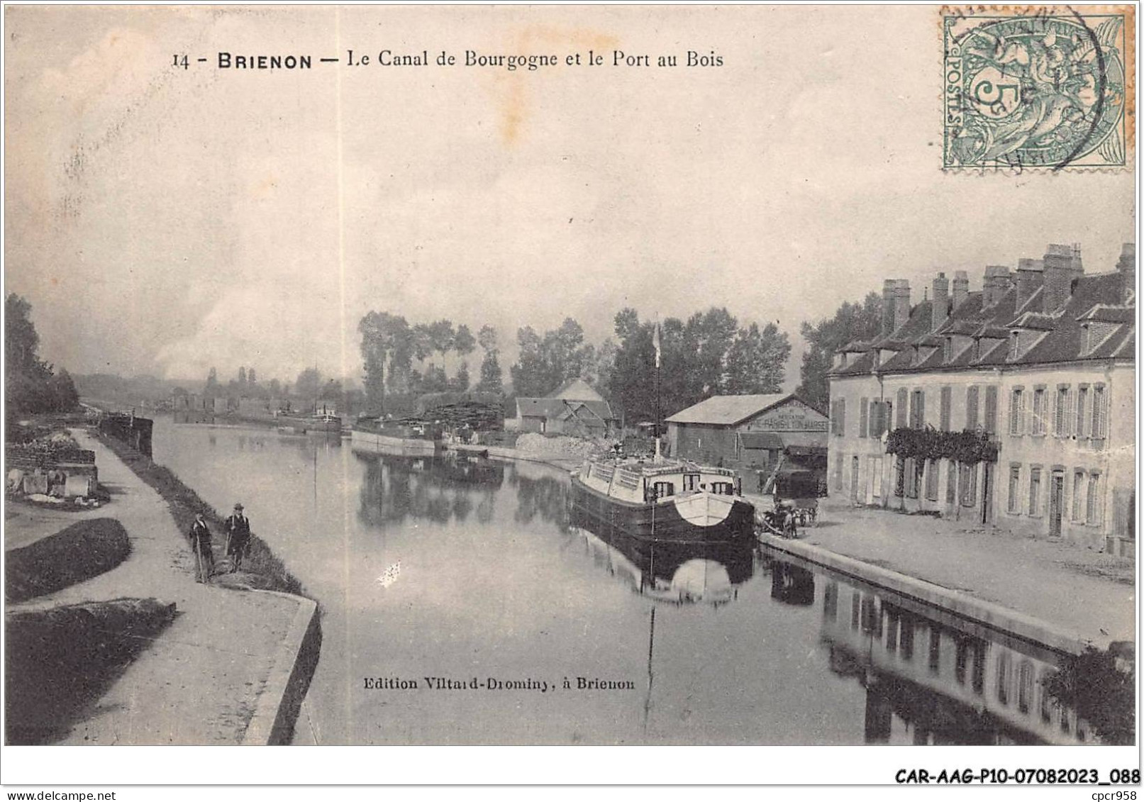 CAR-AAGP10-89-0936 - BRIENON - Le Canal De Bourgogne Et Le Port Au Bois - Peniches - Brienon Sur Armancon