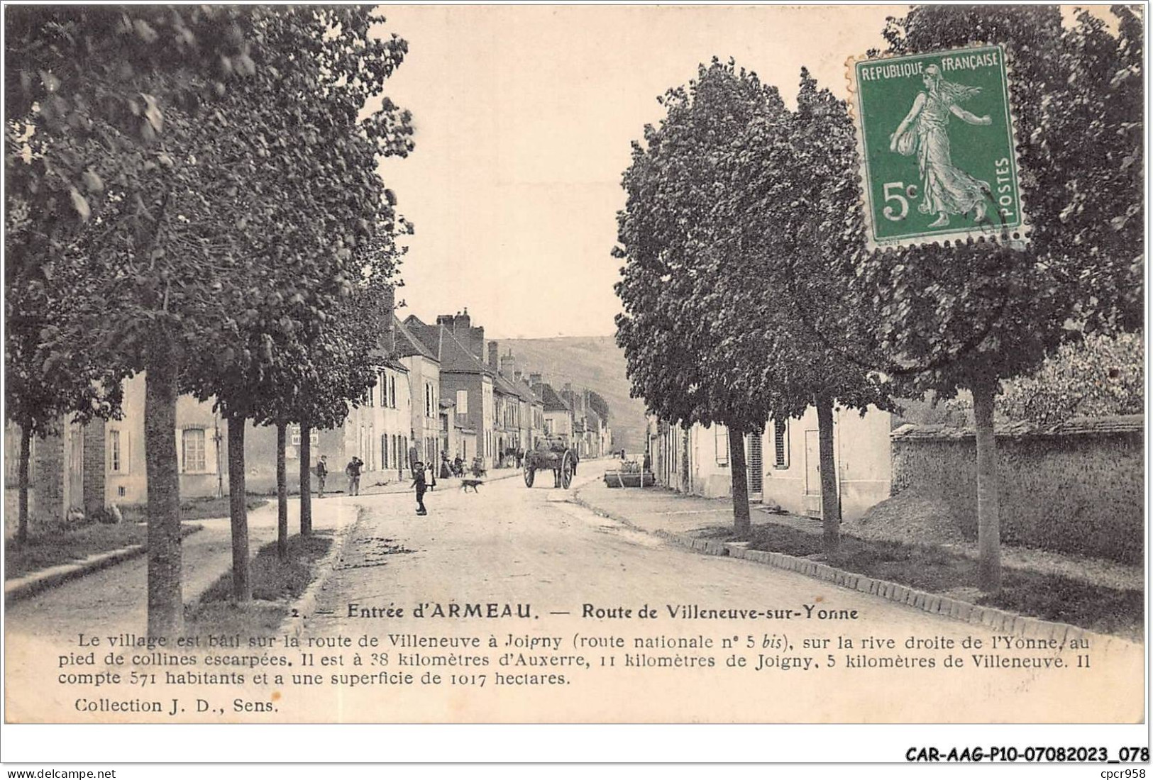 CAR-AAGP10-89-0931 - Entree D'ARMEAU - Route De Villeneuve-sur-Yvonne - Other & Unclassified
