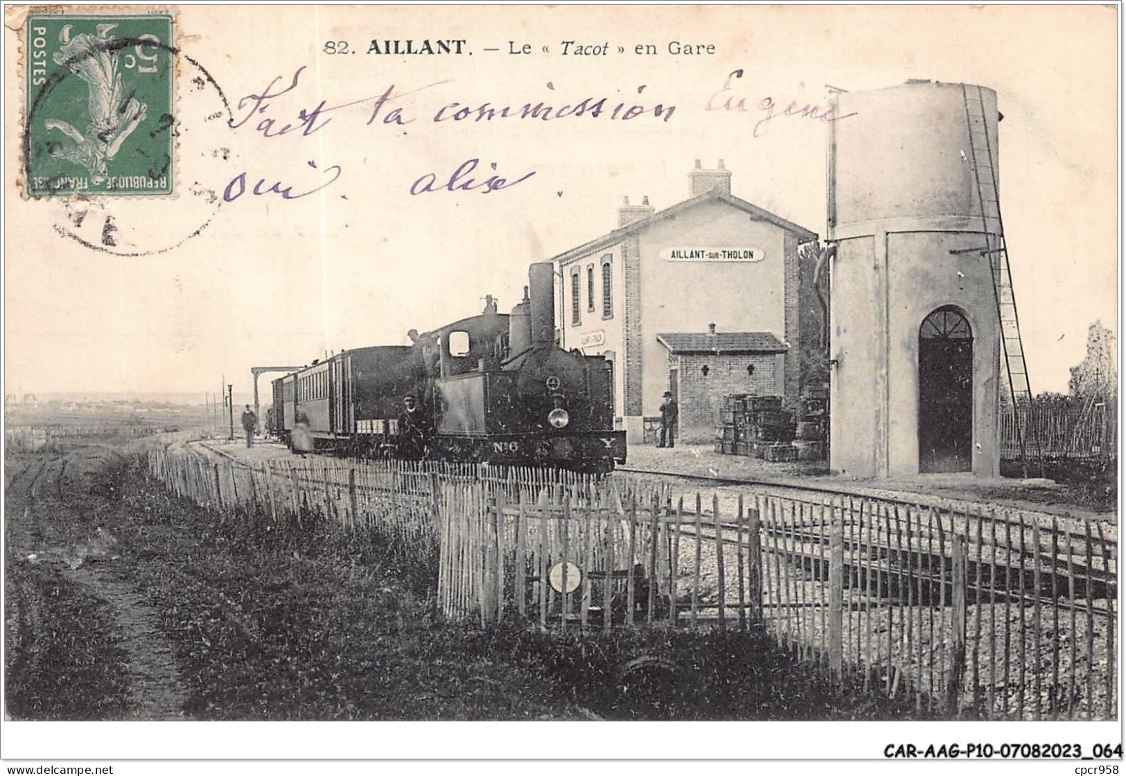 CAR-AAGP10-89-0924 - AILLANT - Le Tacot En Gare - Train - Aillant Sur Tholon