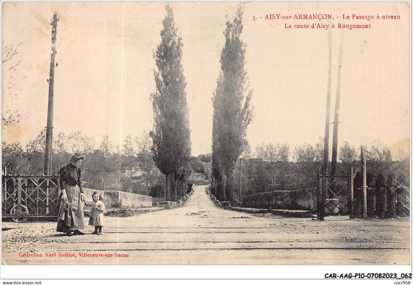CAR-AAGP10-89-0923 - AISY-SUR-ARMANCON - Le Passage à Niveau - La Route D'AIsy à Rougemont  - Other & Unclassified