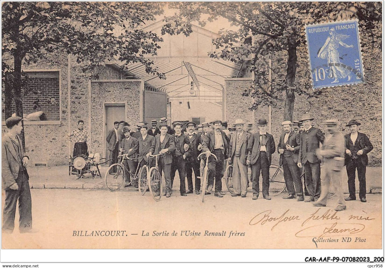 CAR-AAFP9-92-0855 - BILLANCOURT - La Sortie De L'usine Enault Frères - Sonstige & Ohne Zuordnung