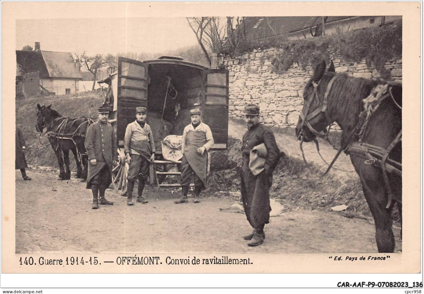 CAR-AAFP9-90-0823 - Guerre 1914-15 - OFFEMONT - Convoi De Ravitaillement - Offemont