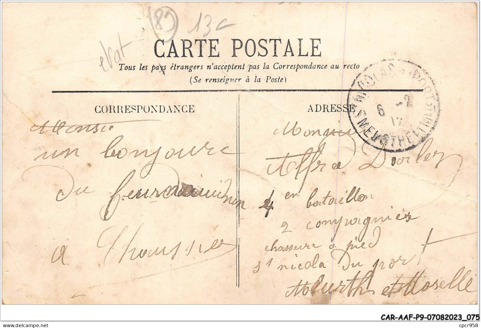 CAR-AAFP9-89-0792 - FOURNAUDIN - Carte Vendue En L'etat - Autres & Non Classés