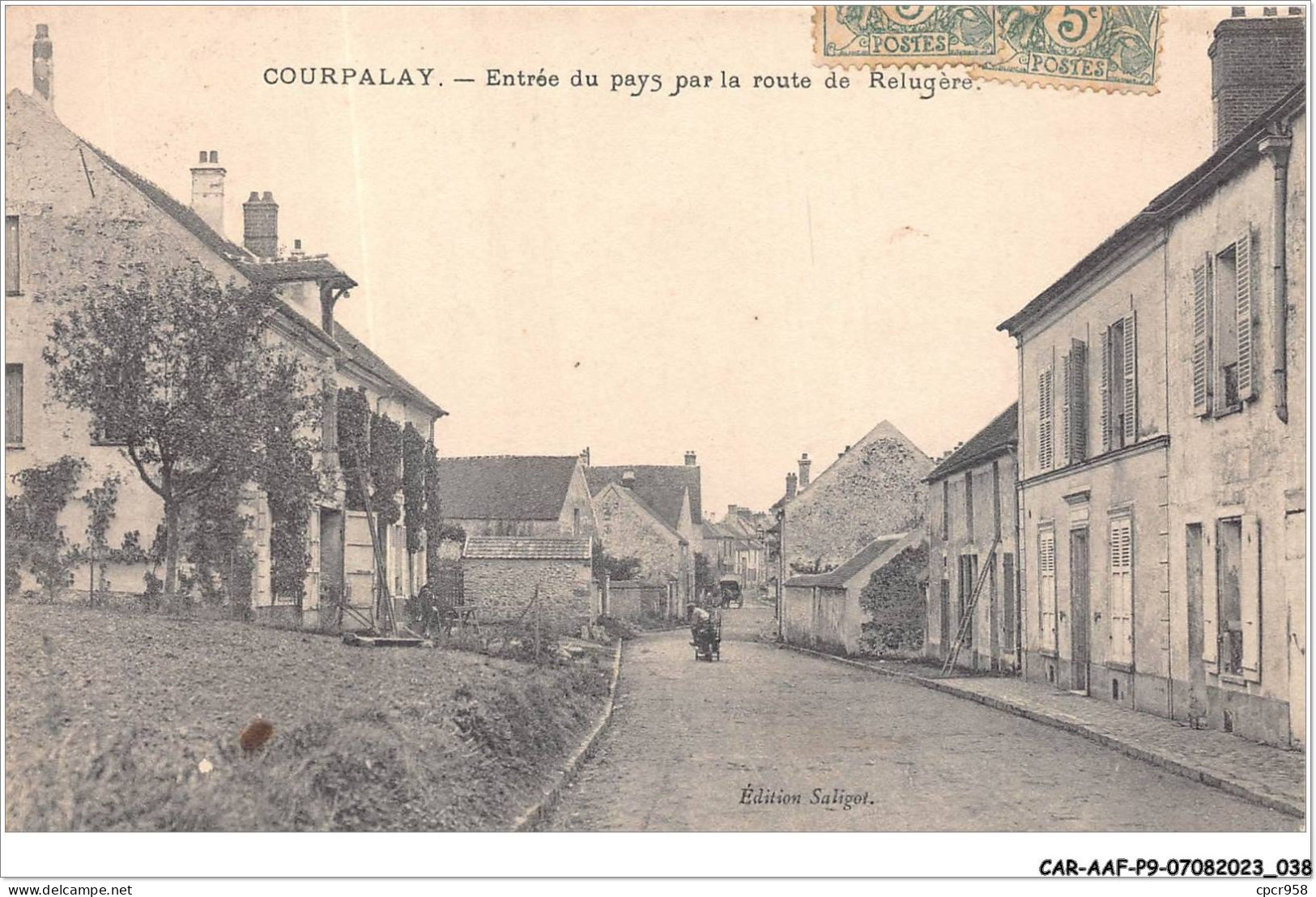 CAR-AAFP9-89-0774 - COURPALAY - Entrée Du Pays Par La Route De Relugère - Other & Unclassified
