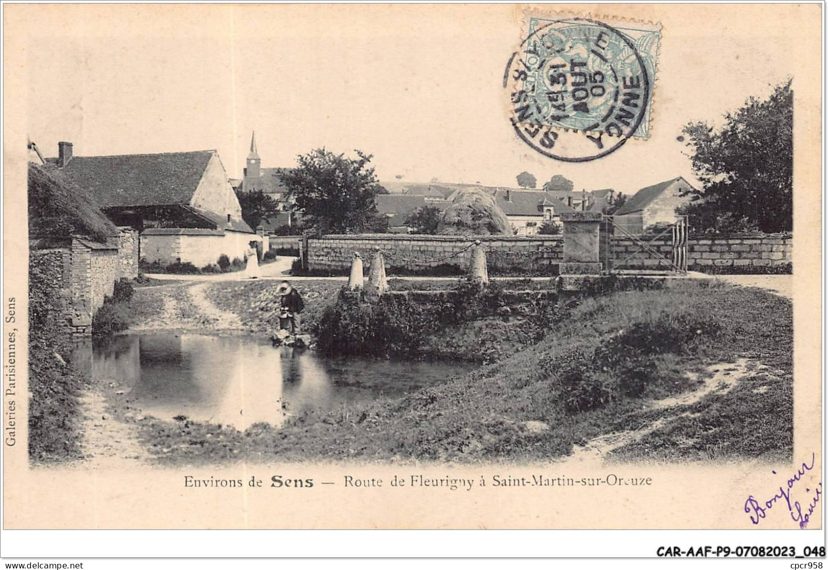 CAR-AAFP9-89-0779 - Environs De SENS - Route De Fleurigny à Saint-Martin-sur-Oreuze - Sens