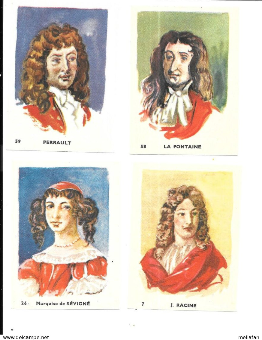 CX57 - IMAGES BISCOTTES PELLETIER - CAHRLES PERRAULT - MARQUISE DE SEVIGNE - JEAN DE LA FONTAINE - JEAN RACINE - Autres & Non Classés